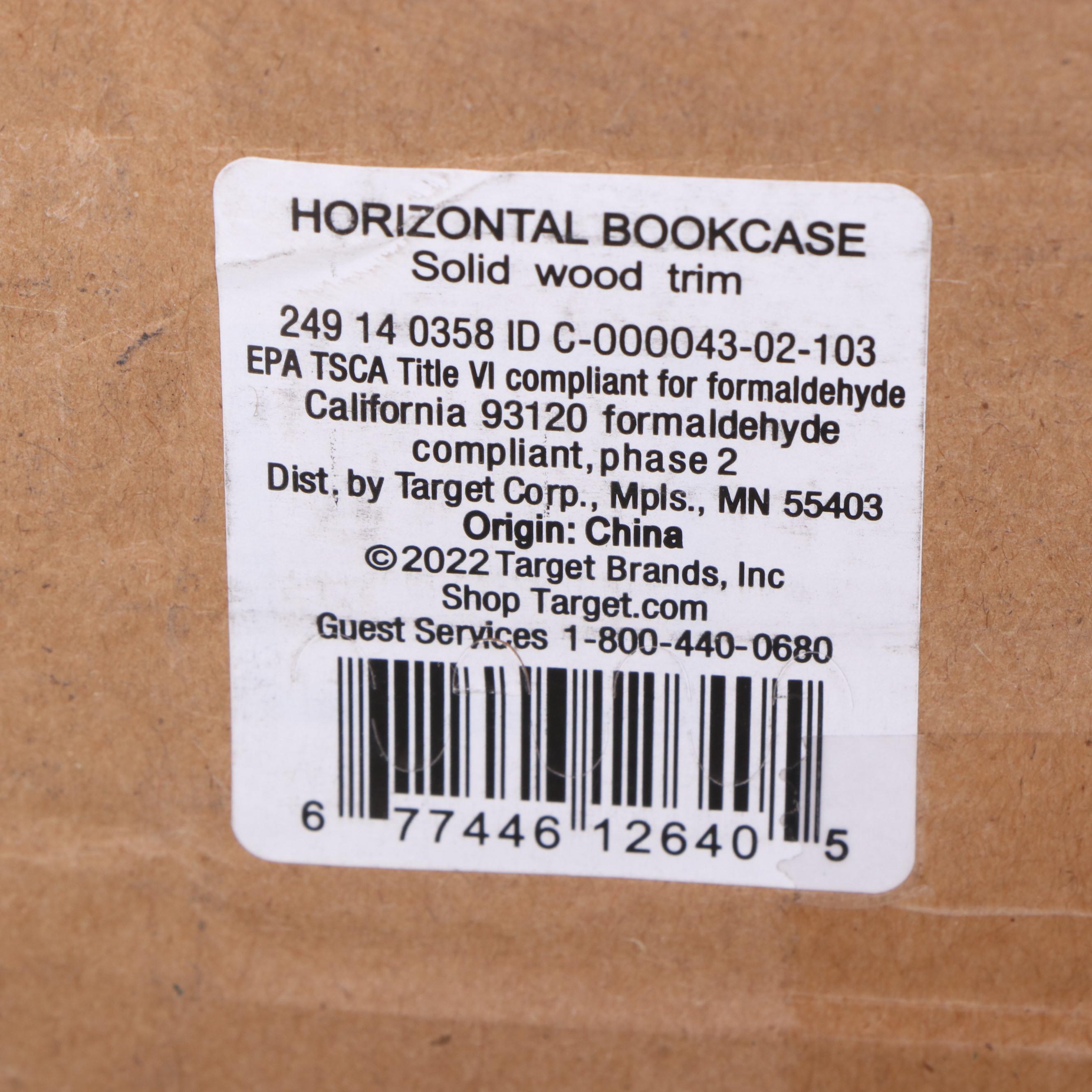 Threshold "Carson" Horizontal Bookcase with Adjustable Shelves