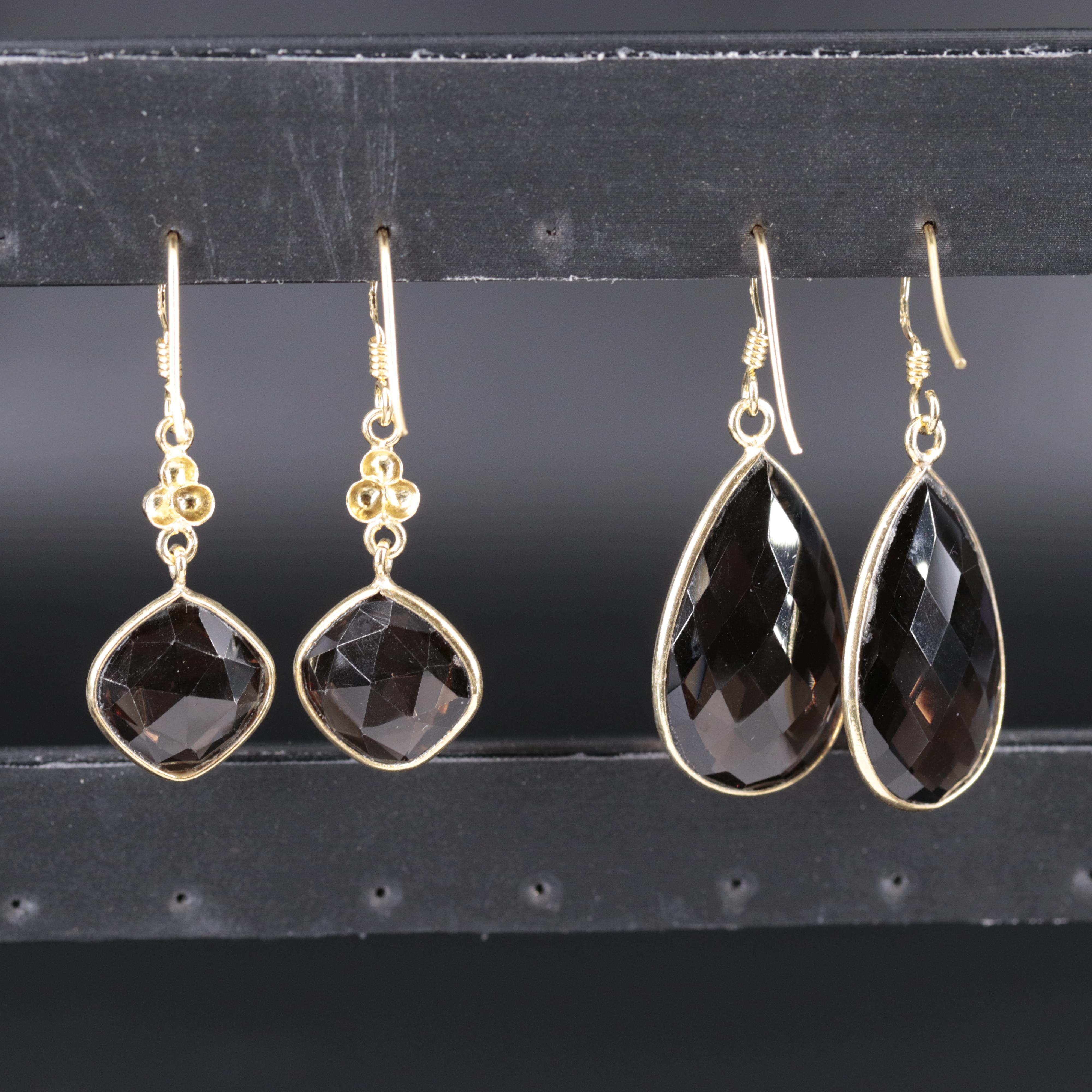 Sterling Silver Earring Duo Including Gemstones