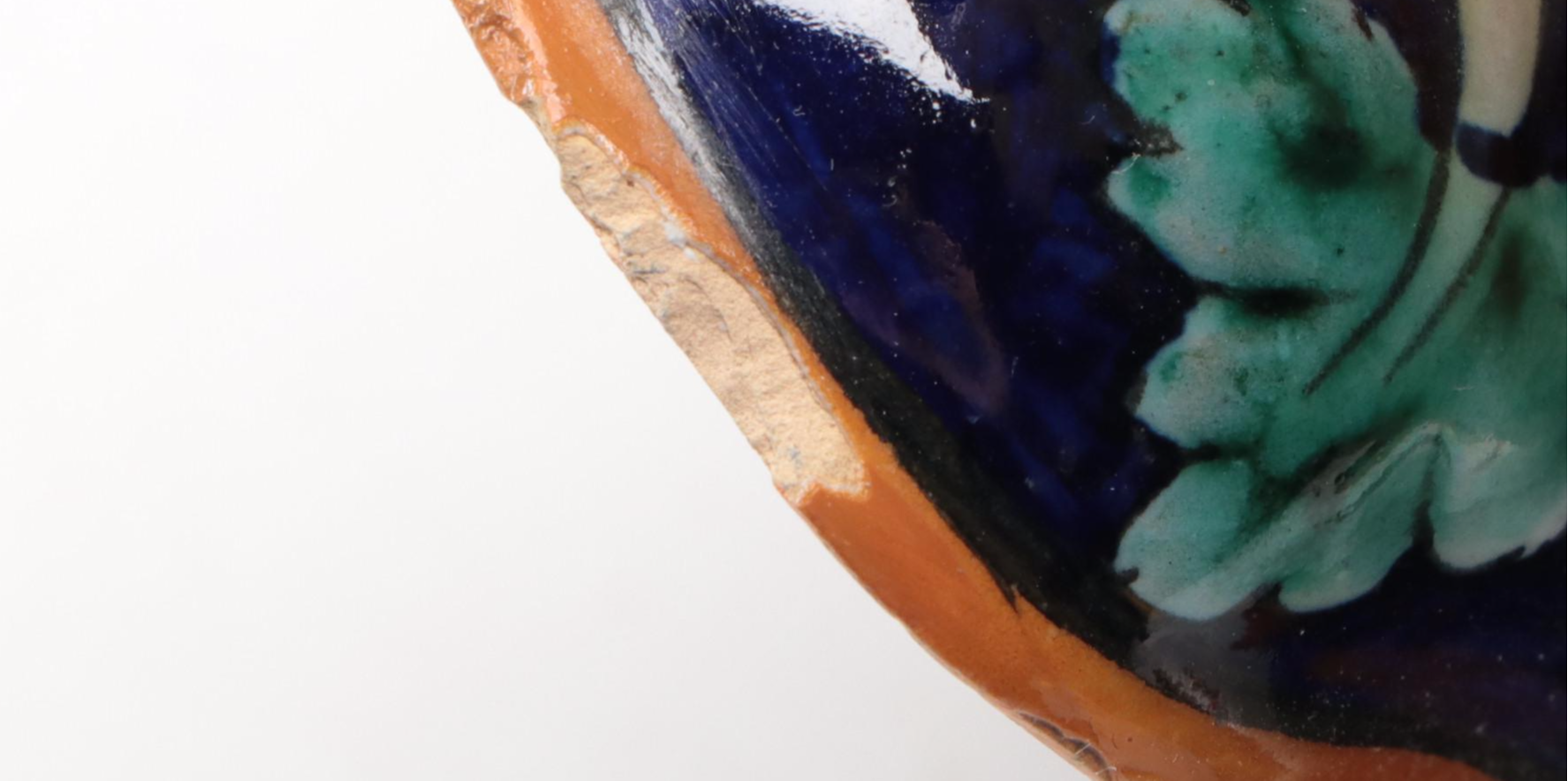 Egisto Fantechi Italian Majolica Hand-Painted Footed Bowl with Snake Handles