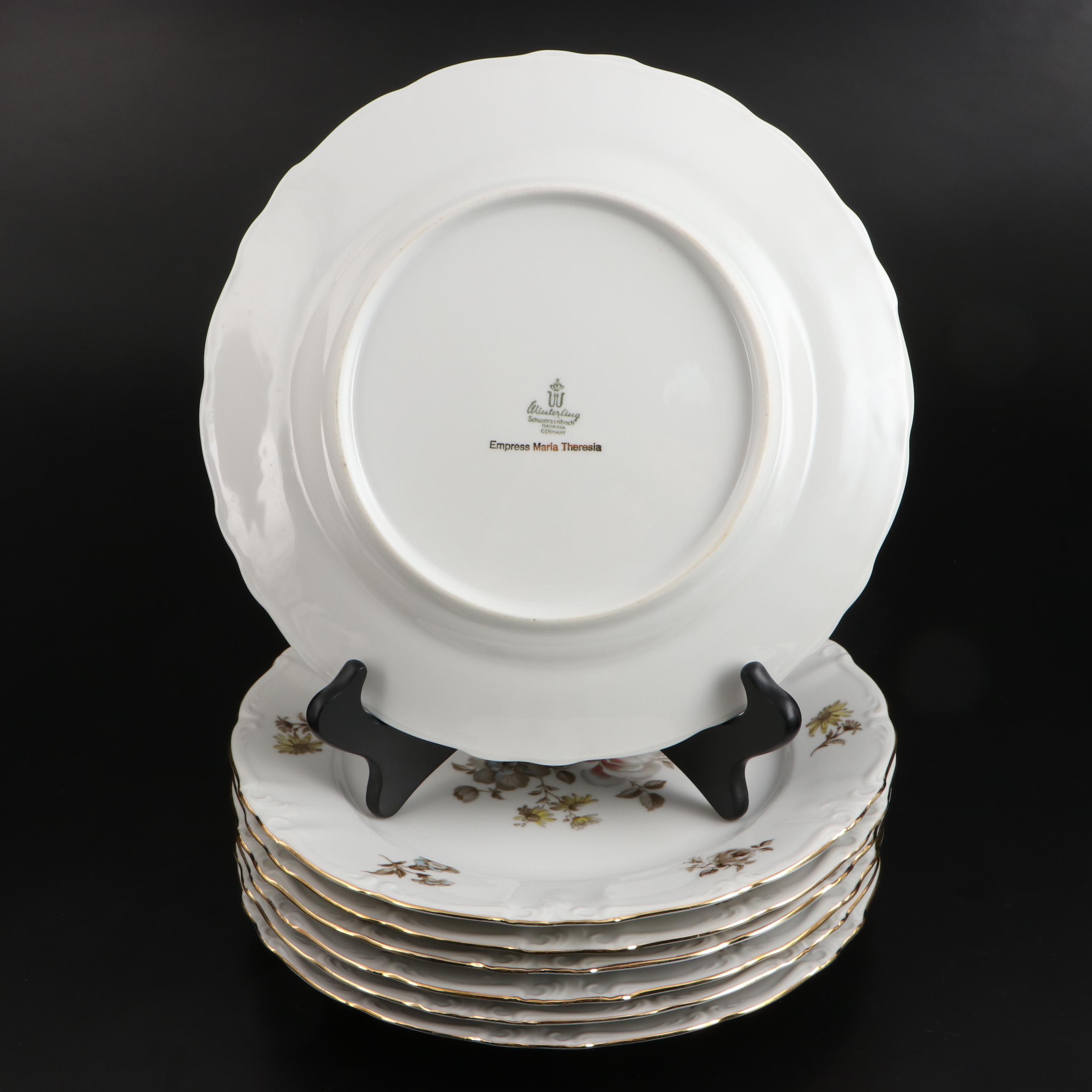 Winterling "Dawn Rose" Porcelain Dinnerware, Late 20th Century
