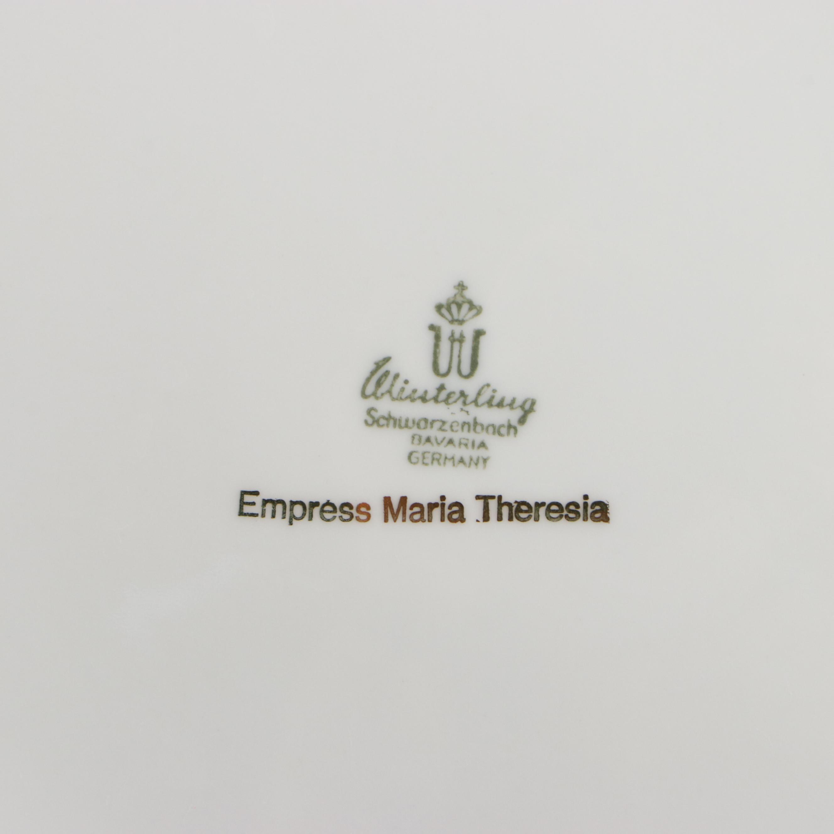 Winterling "Dawn Rose" Porcelain Dinnerware, Late 20th Century