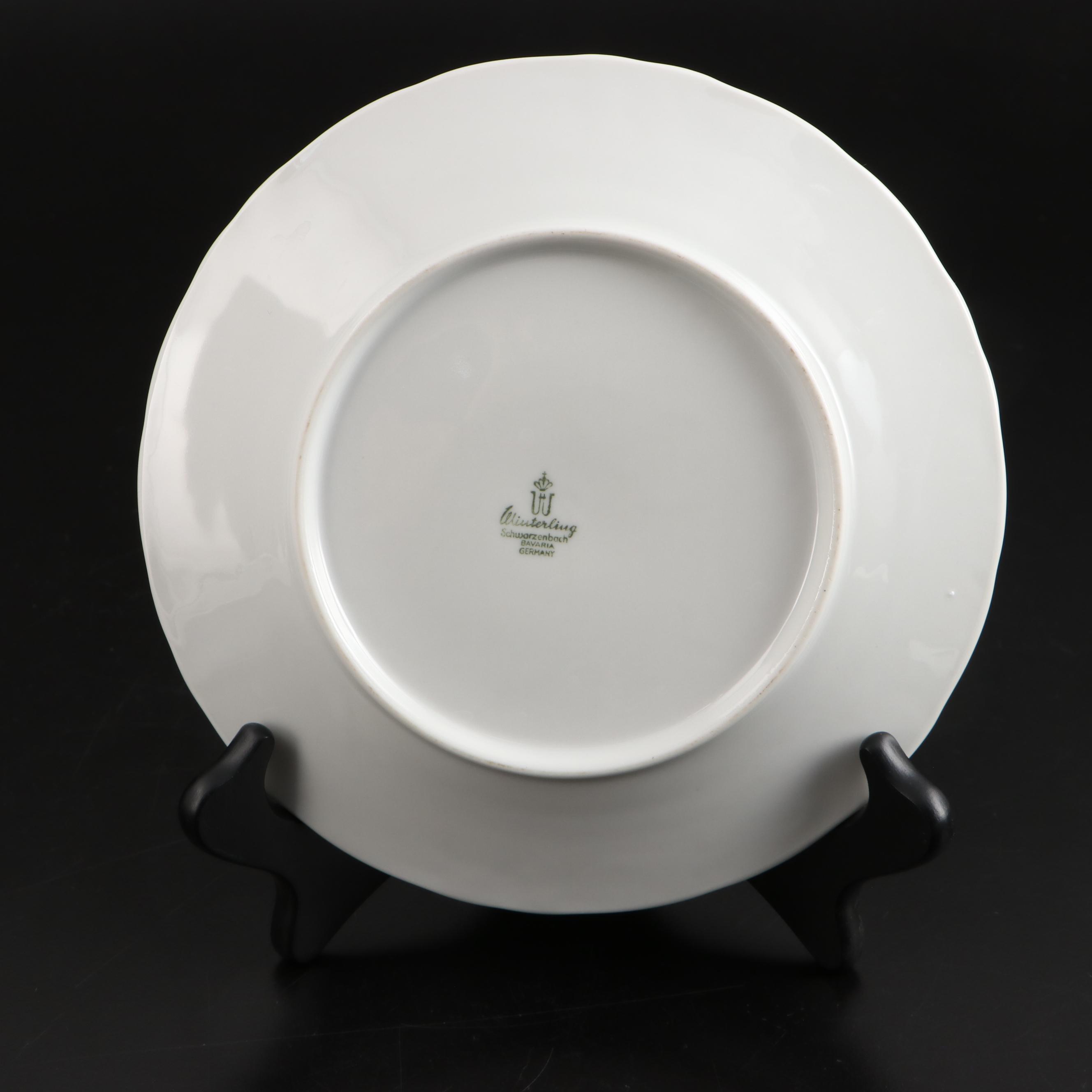 Winterling "Dawn Rose" Porcelain Dinnerware, Late 20th Century
