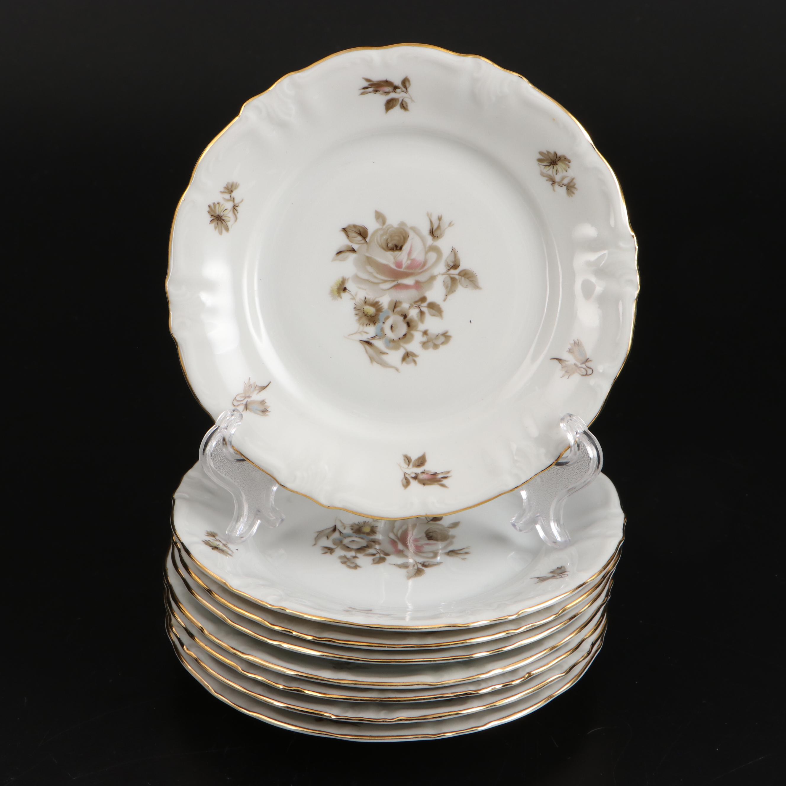 Winterling "Dawn Rose" Porcelain Dinnerware, Late 20th Century