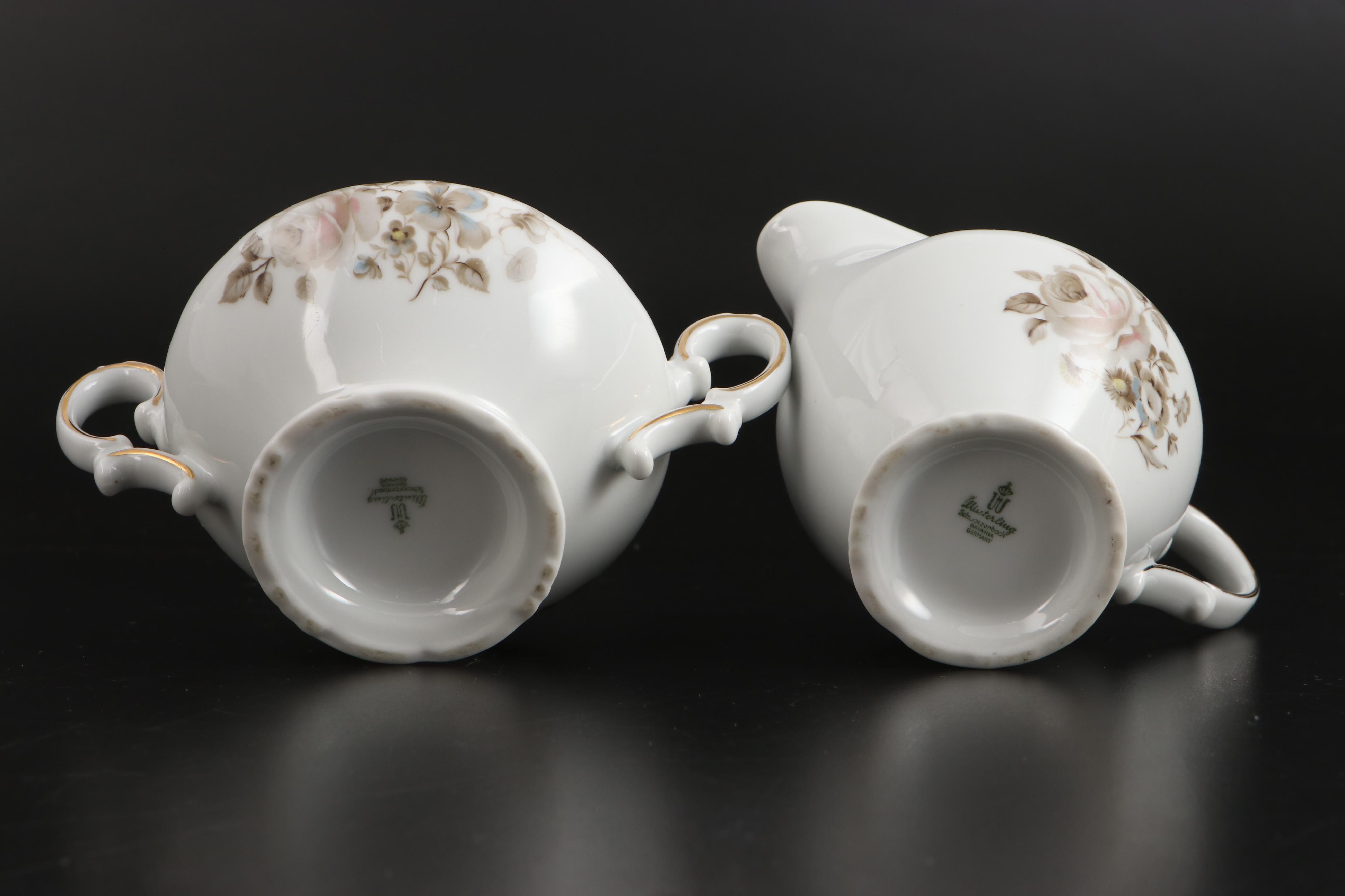 Winterling "Dawn Rose" Porcelain Dinnerware, Late 20th Century