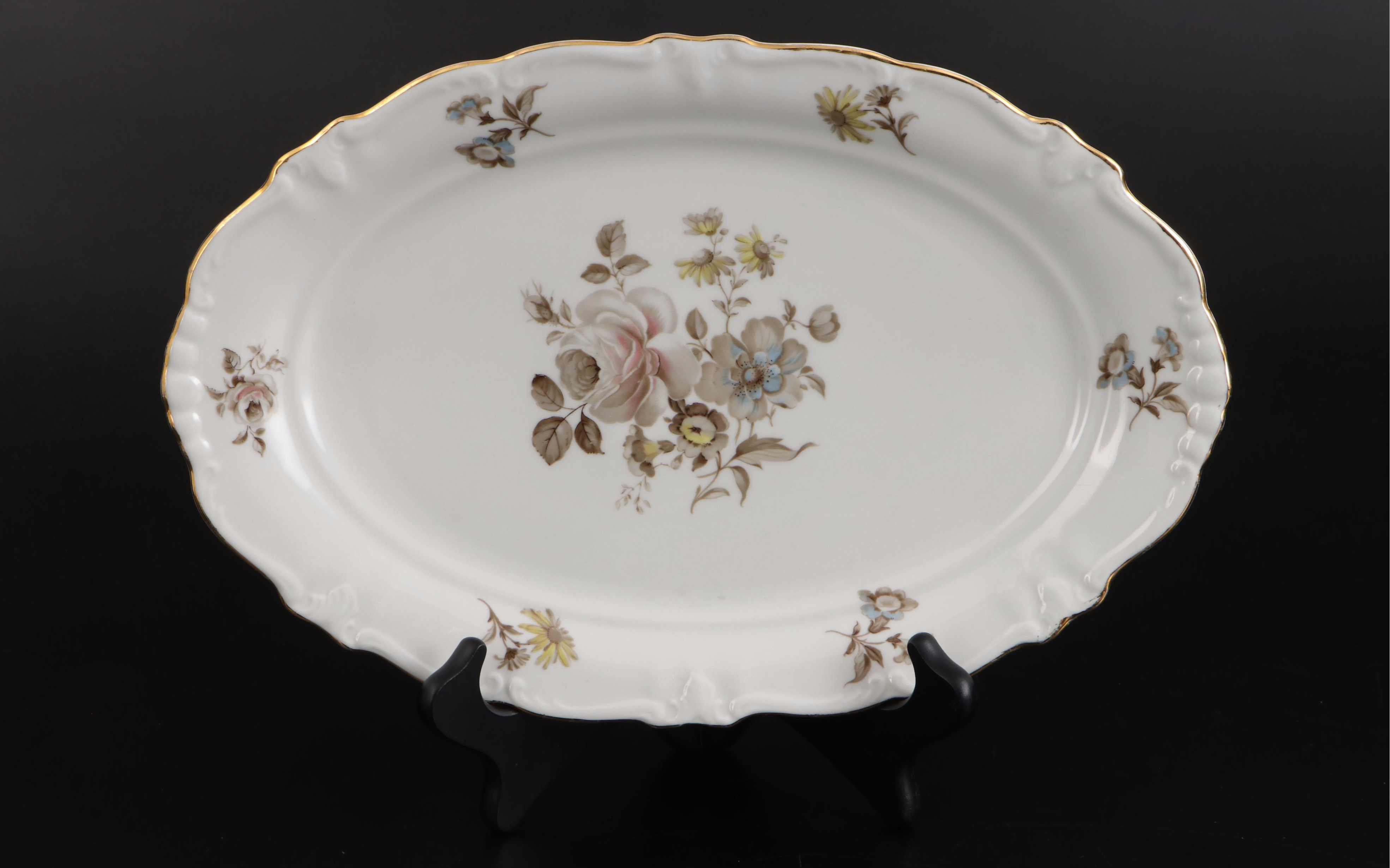 Winterling "Dawn Rose" Porcelain Dinnerware, Late 20th Century