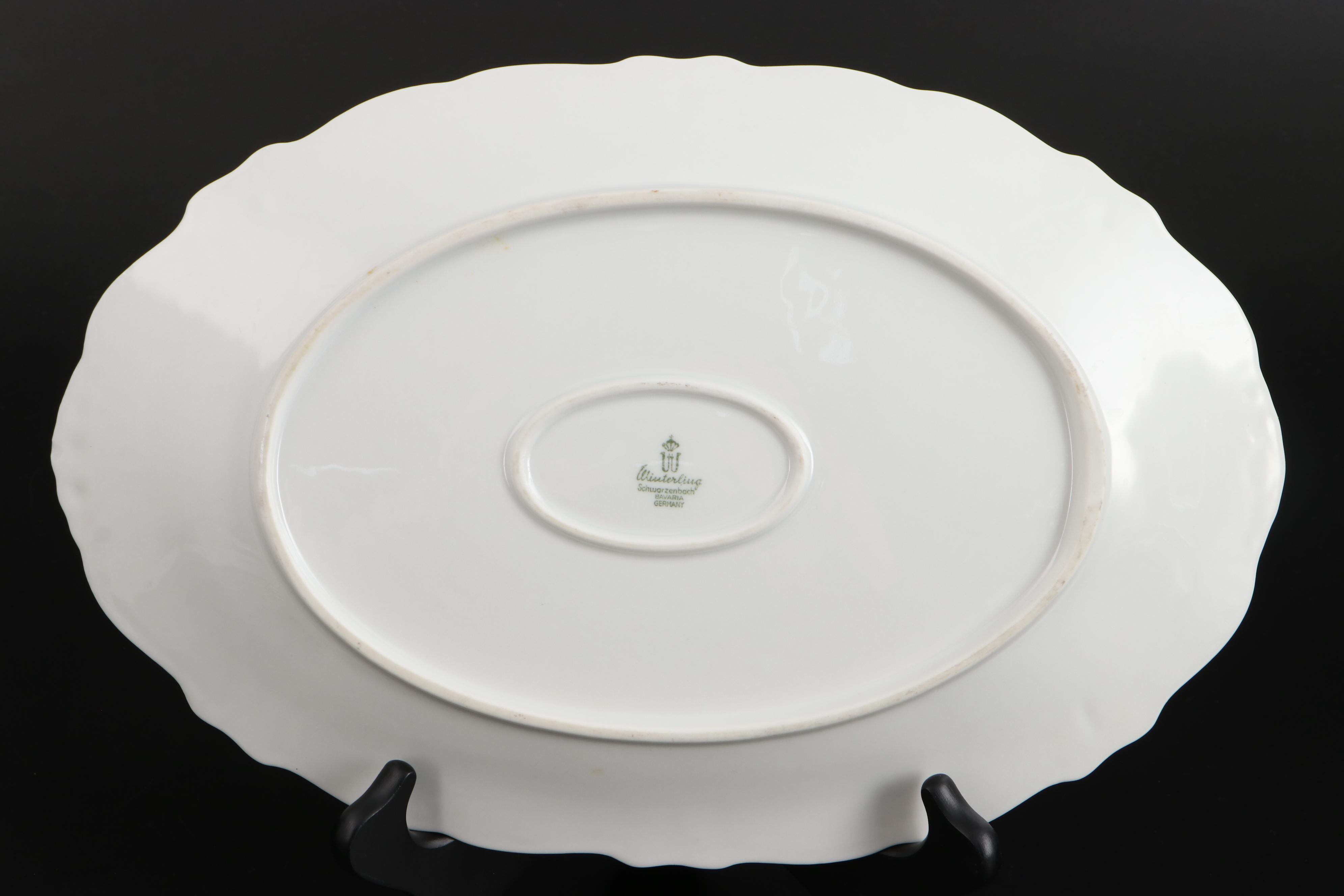 Winterling "Dawn Rose" Porcelain Dinnerware, Late 20th Century