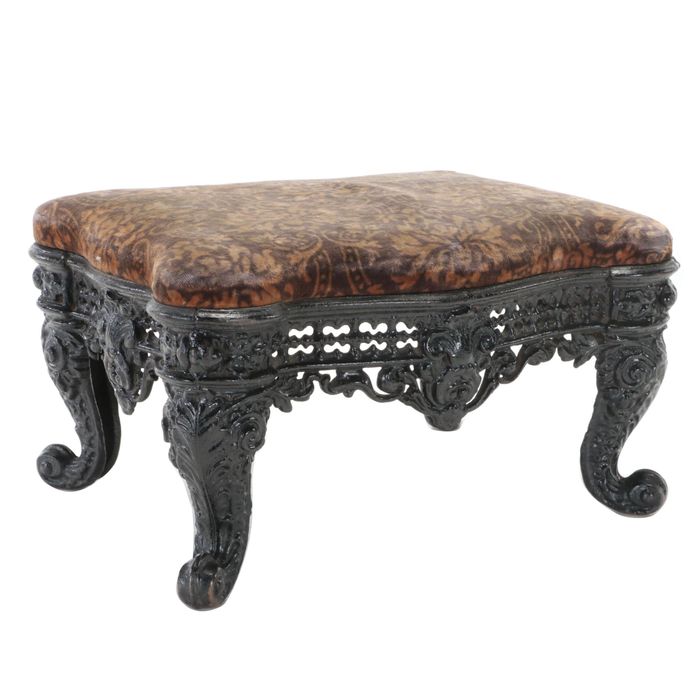 Victorian Style Cast Iron Footstool