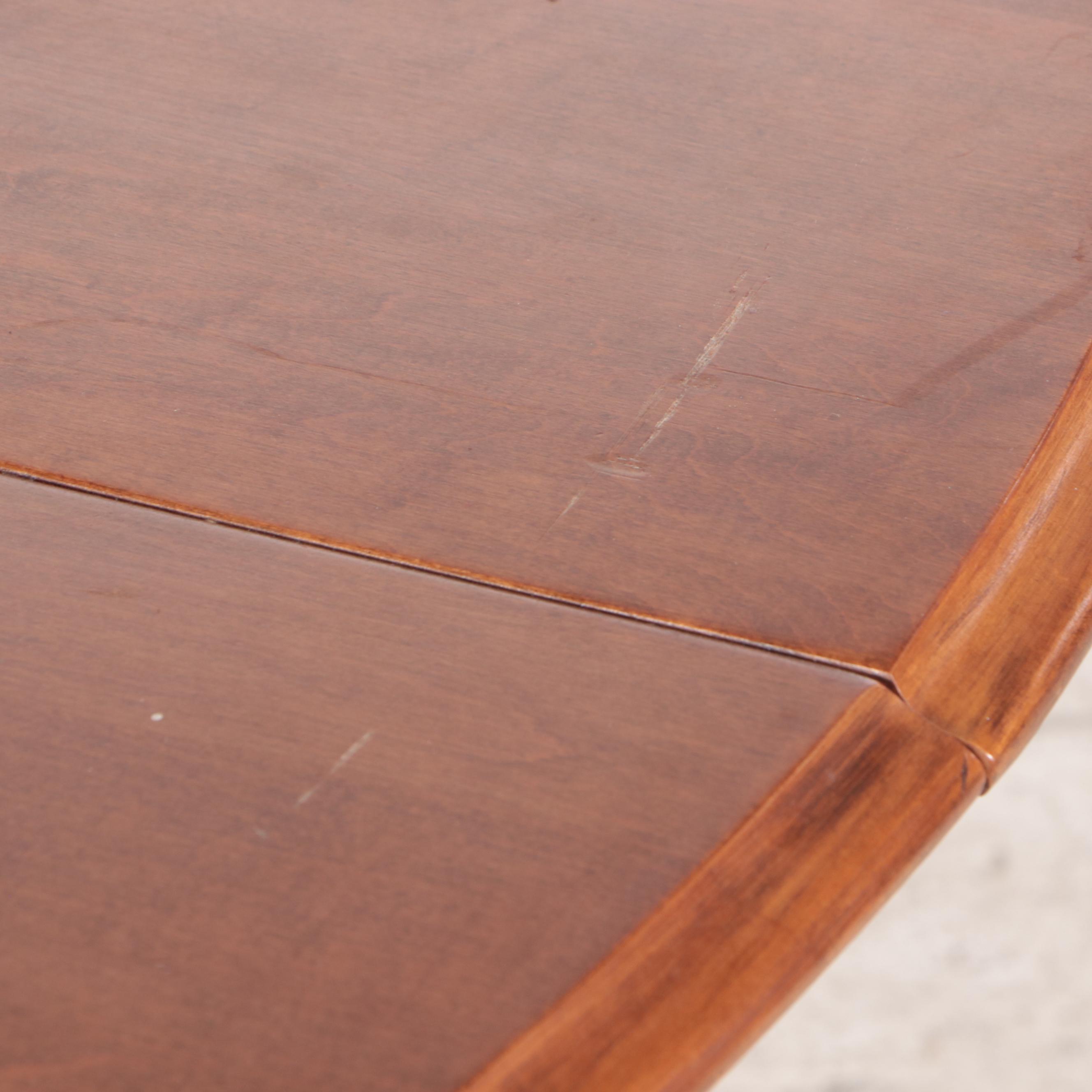 Heywood-Wakefield Colonial Style Maple Extending Drop-Leaf Dining Table