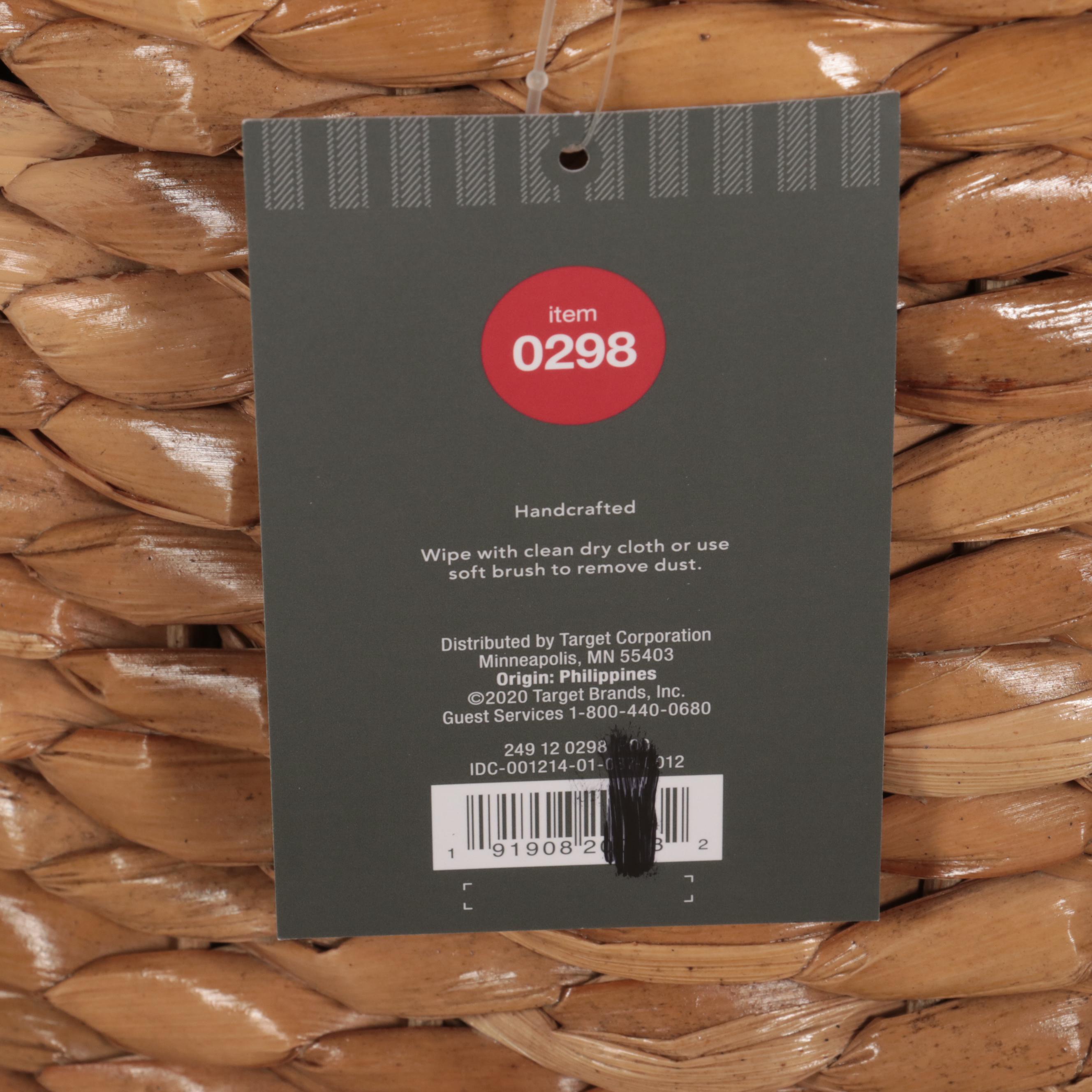 Threshold Woven Seagrass Storage Ottoman