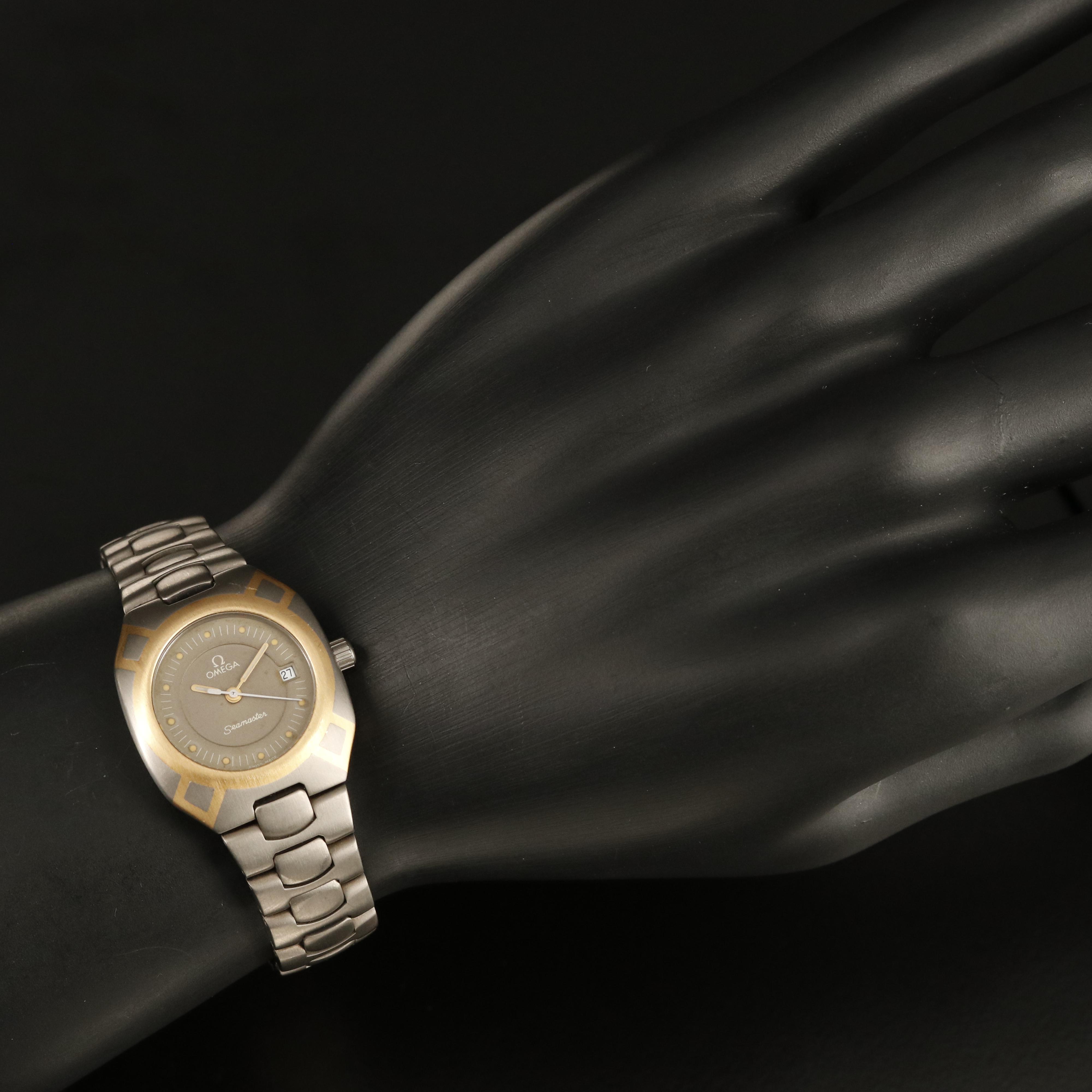 Titanium and 18K Omega Seamaster Polaris with an ETA Quartz Movement