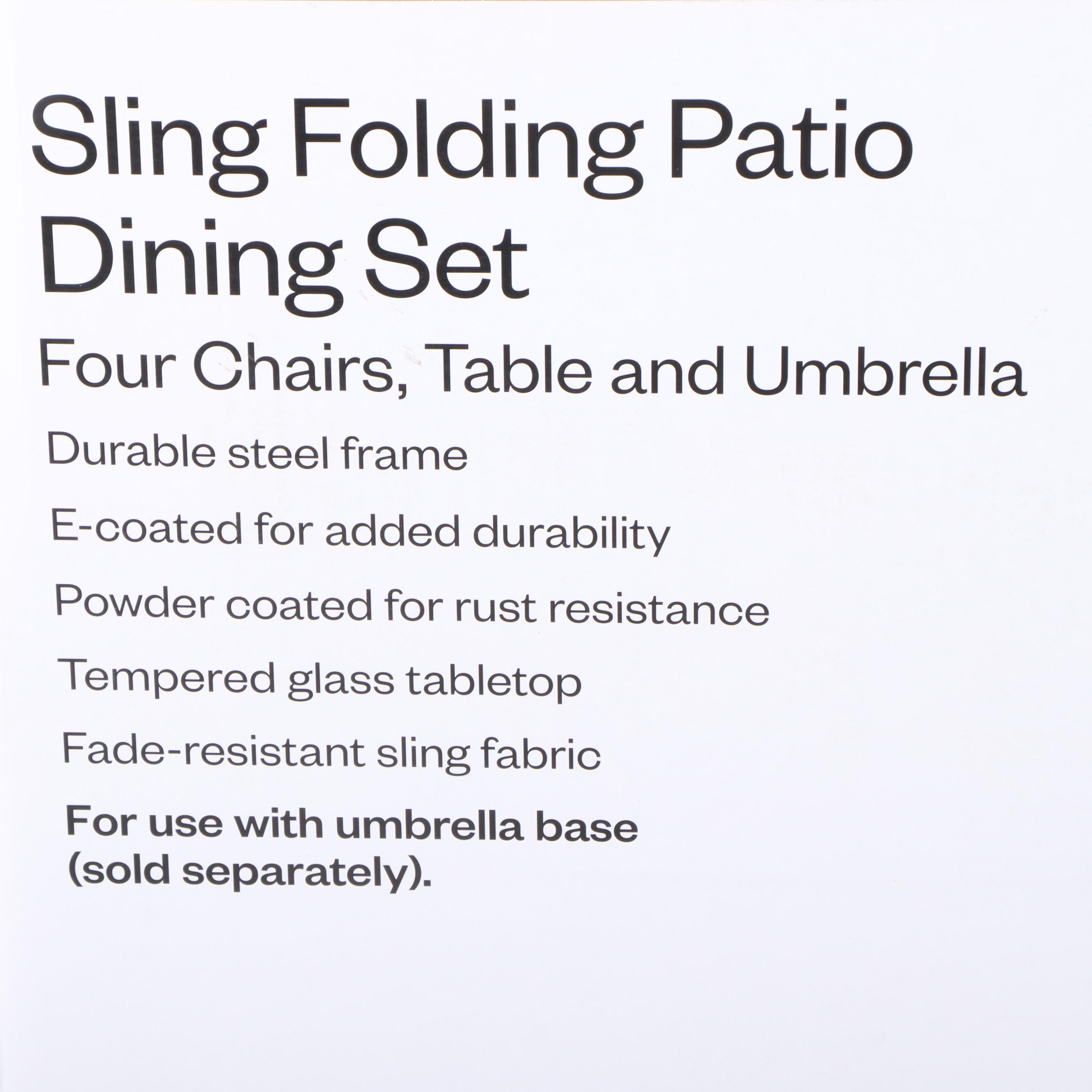 Room Essentials Sling Folding Six-Piece Patio Dining Set
