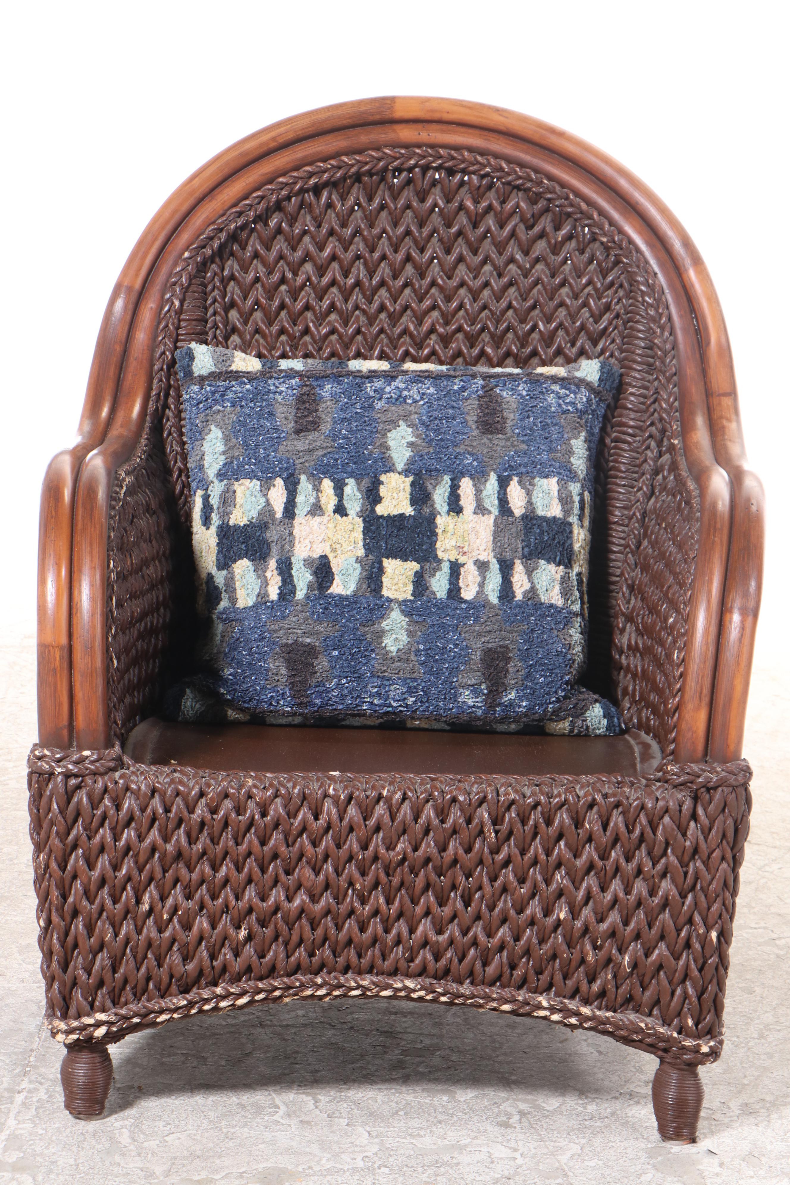 Pier 1 Imports Rattan and Wicker Patio Armchair