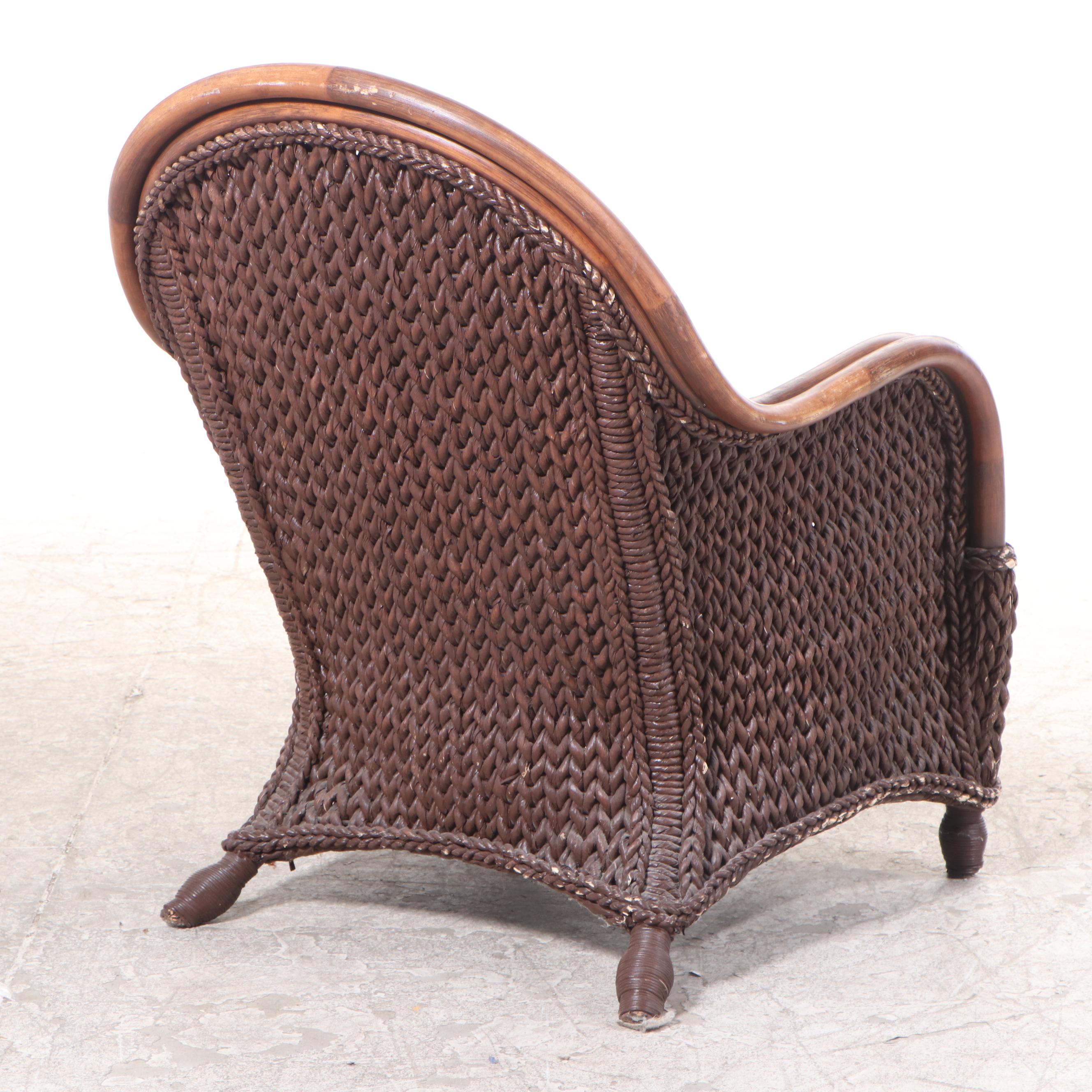 Pier 1 Imports Rattan and Wicker Patio Armchair