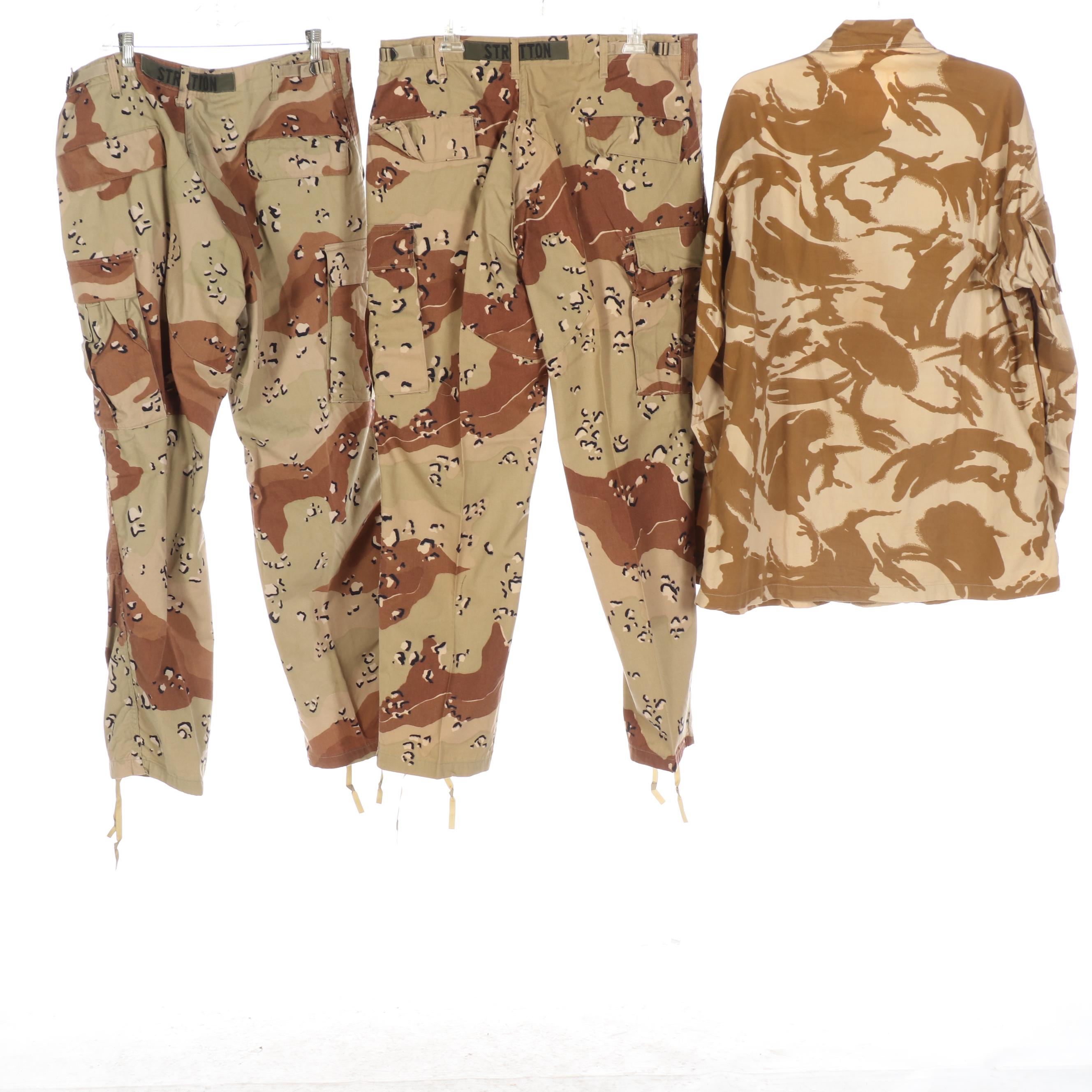 Gulf War Era U.S. Military Battle Dress Uniforms and Other Camouflage Coat