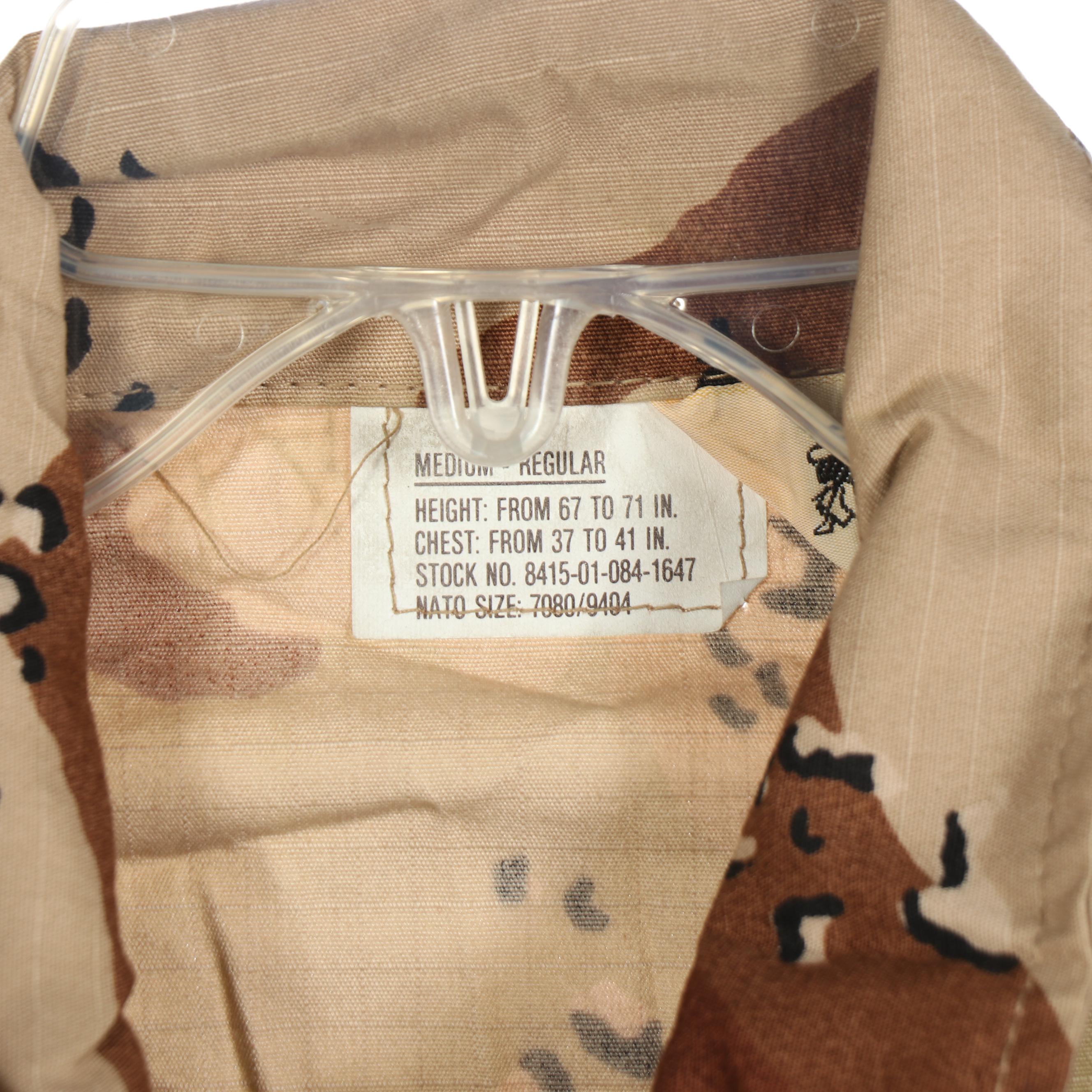 Gulf War Era U.S. Military Battle Dress Uniforms and Other Camouflage Coat