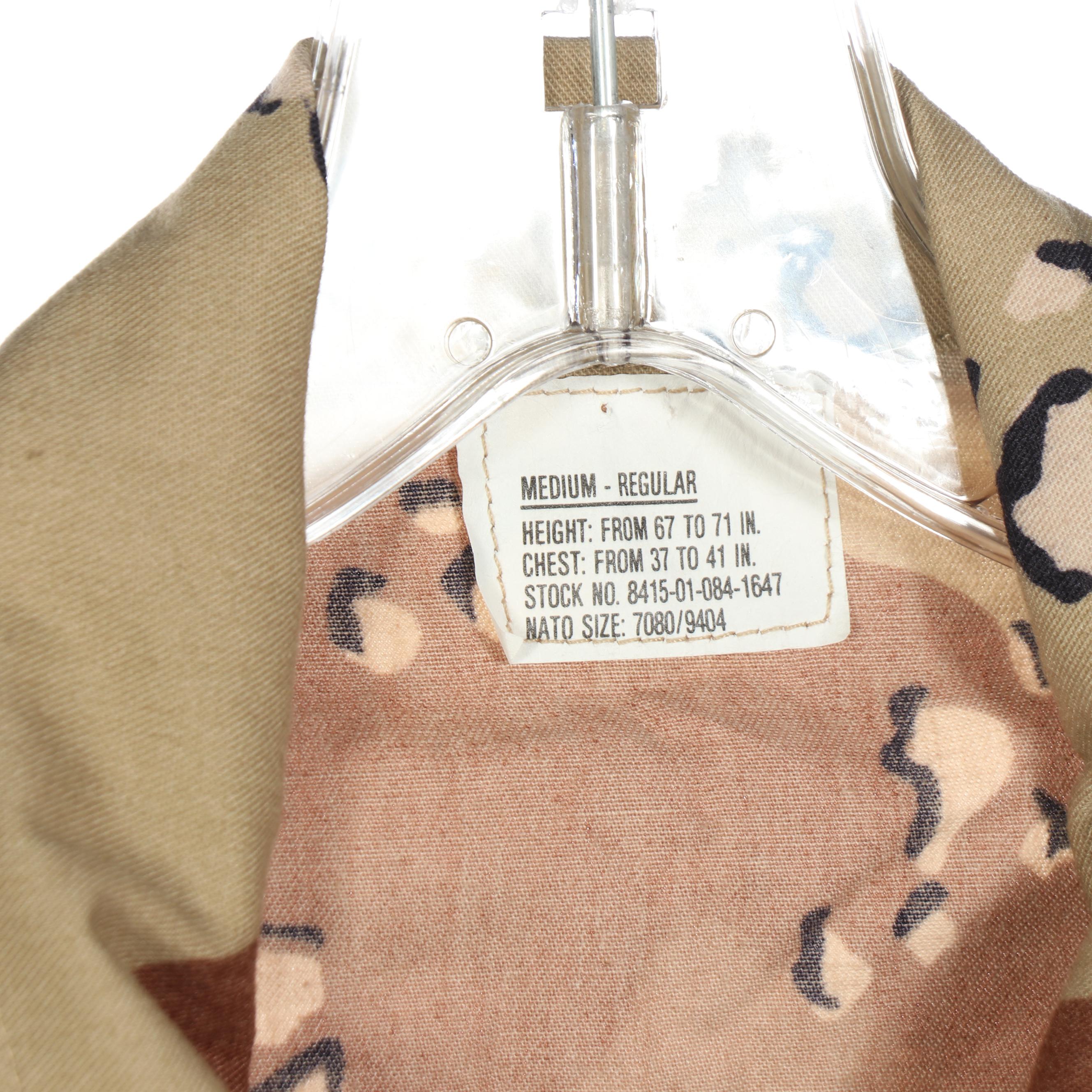 Gulf War Era U.S. Military Battle Dress Uniforms and Other Camouflage Coat