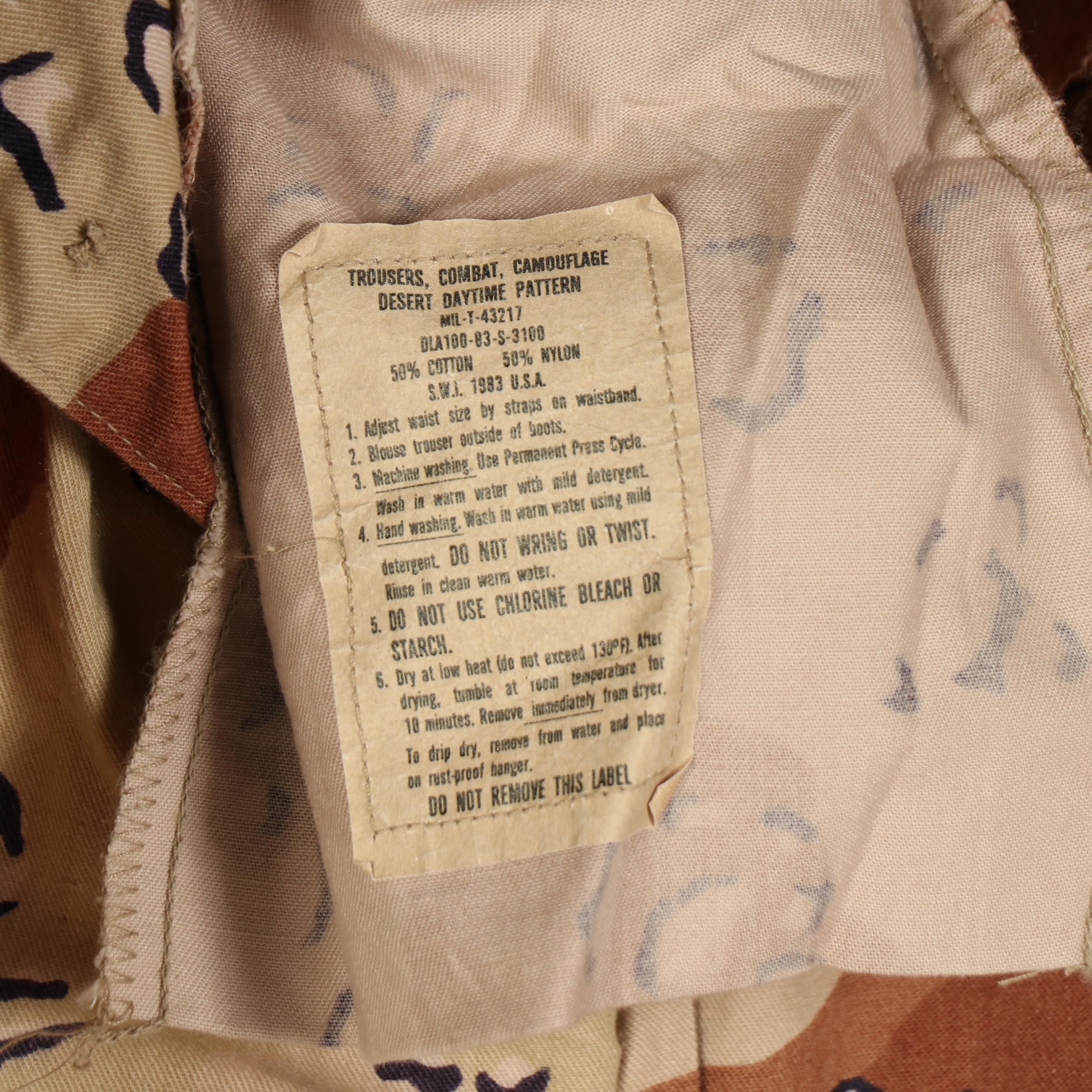 Gulf War Era U.S. Military Battle Dress Uniforms and Other Camouflage Coat