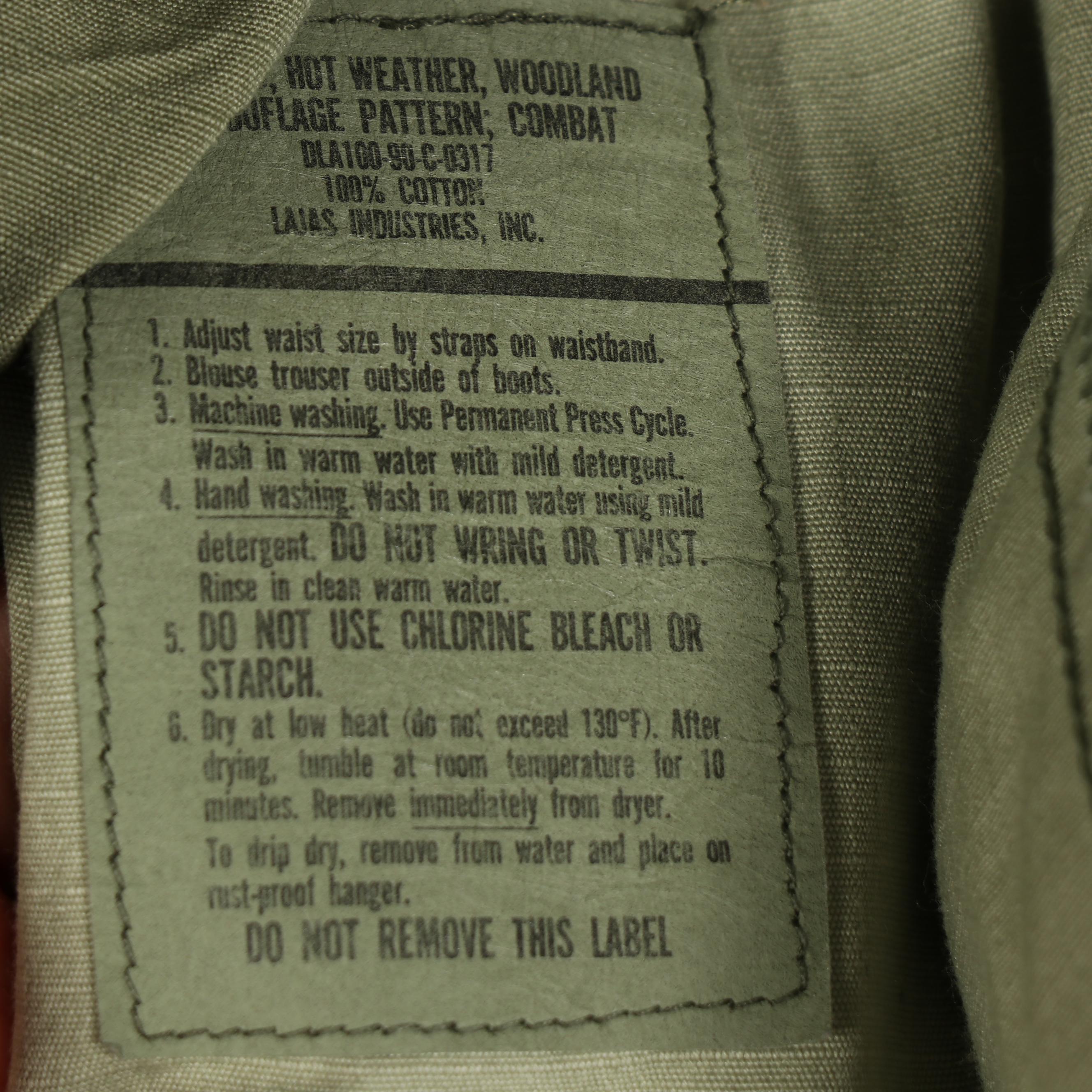 Gulf War Era U.S. Army Battle Dress Uniforms and Other Camouflage Uniform