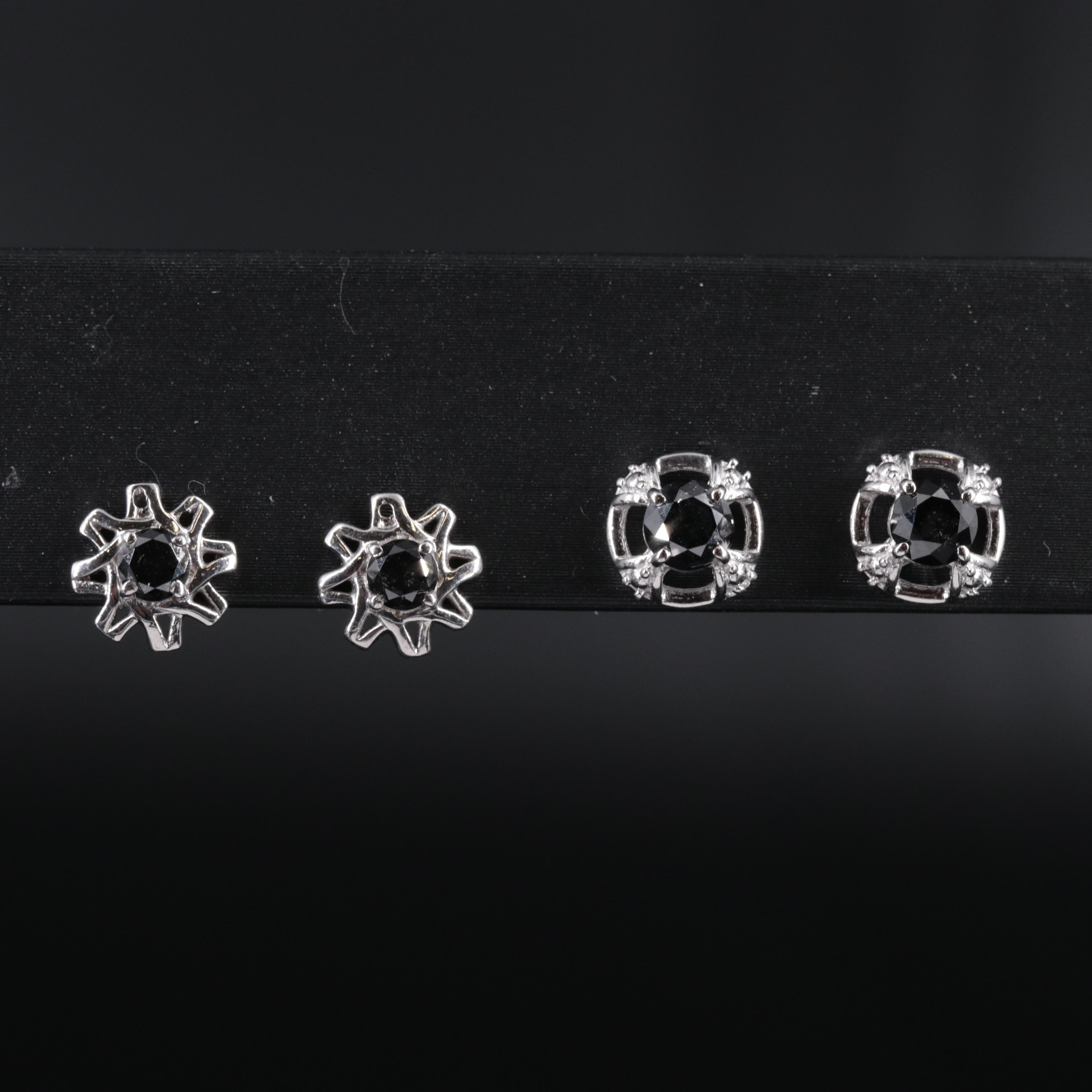 Sterling Silver Earrings With Gemstones