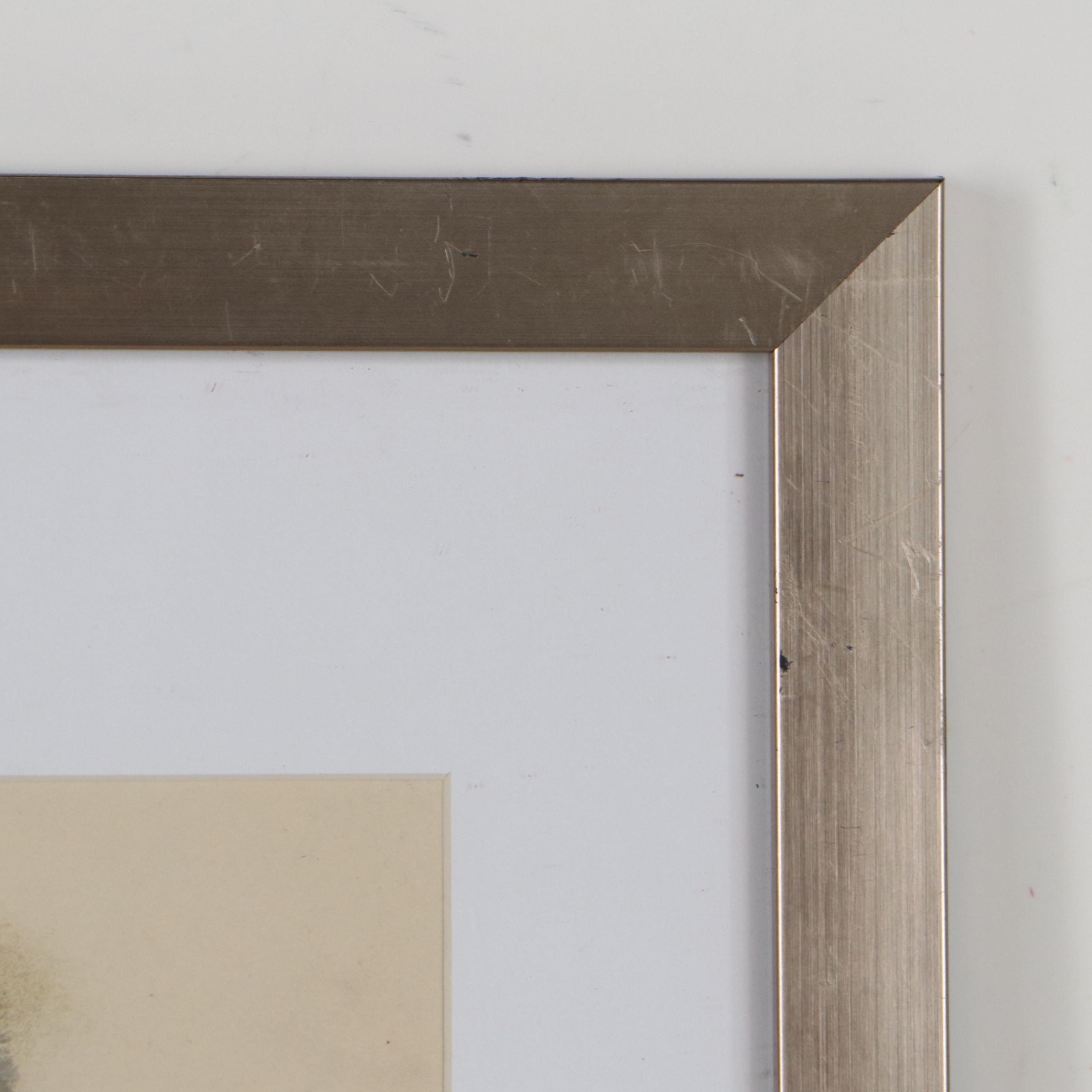 Leon Wall Erotic Mixed Media Drawing "From India"