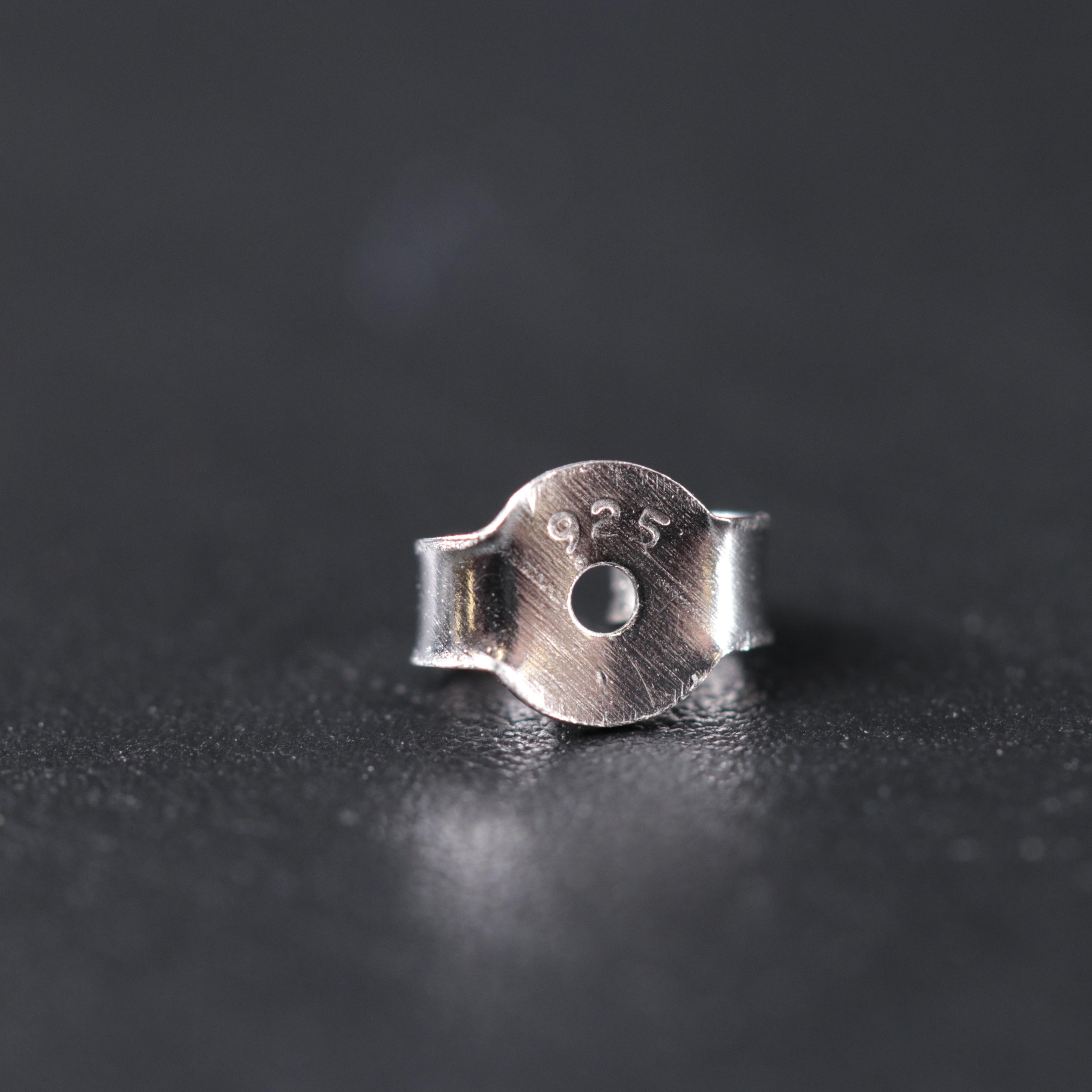 Sterling Silver Earrings With Gemstones