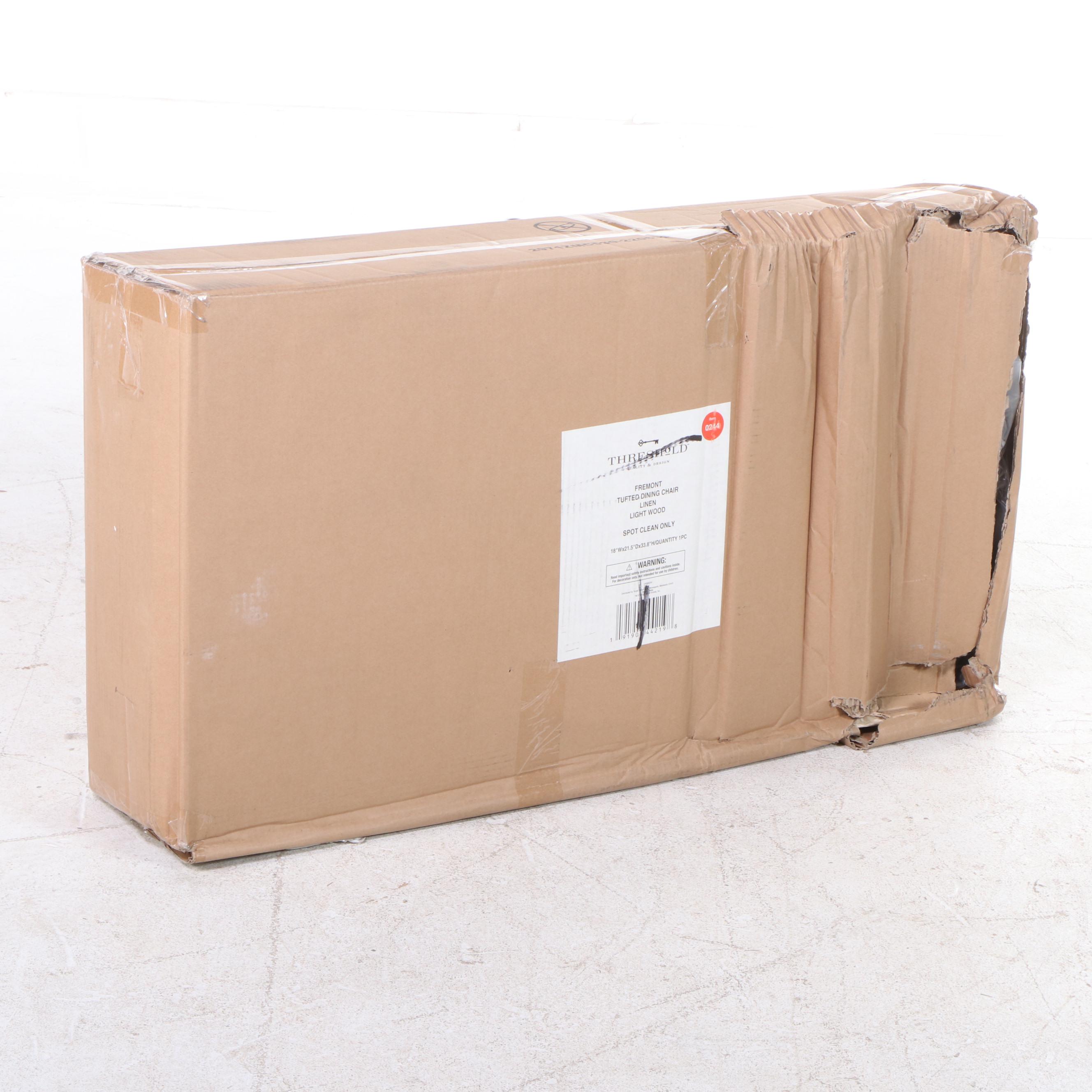 Threshold "Fremont" Tufted Dining Chair in Linen