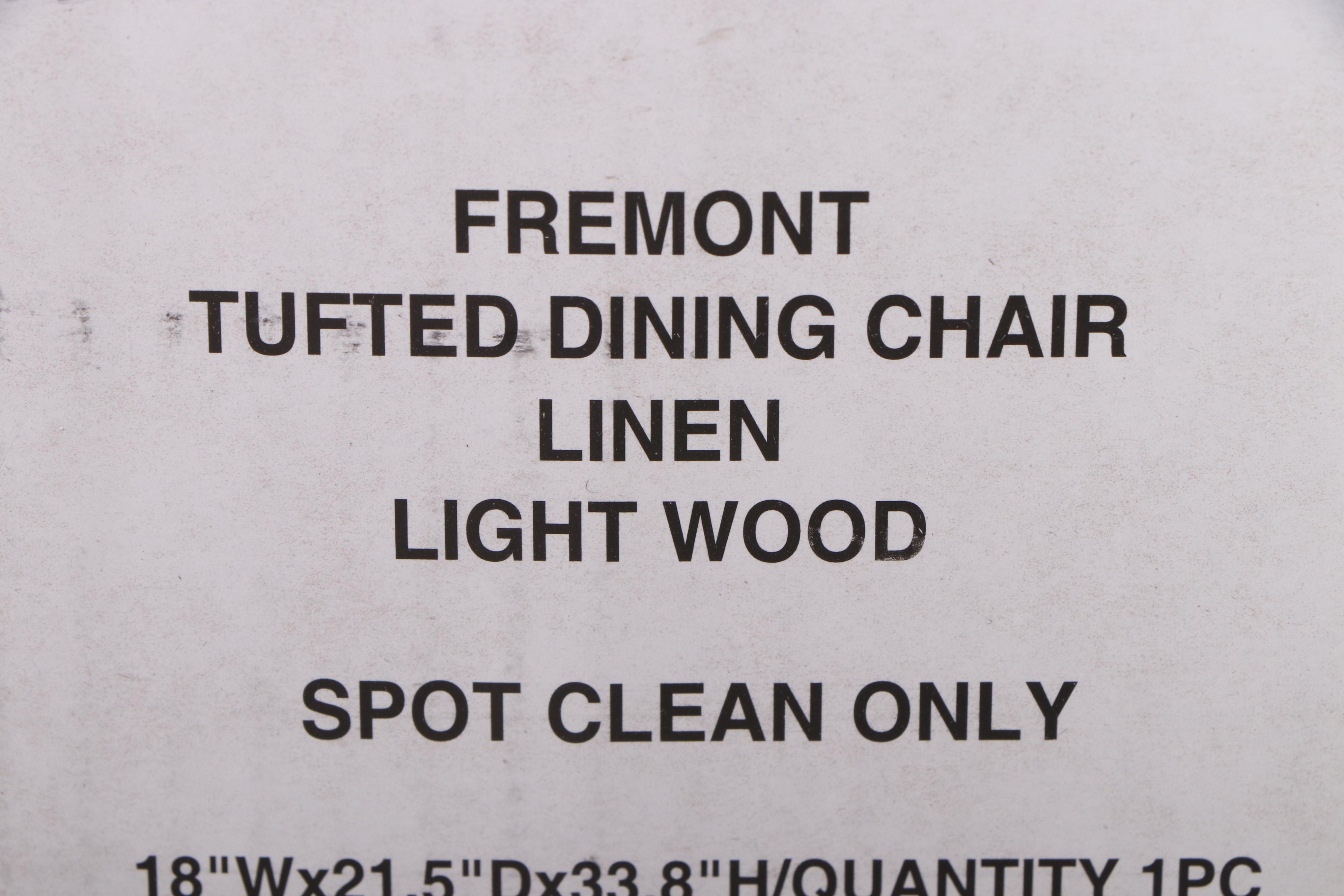 Threshold "Fremont" Tufted Dining Chair in Linen