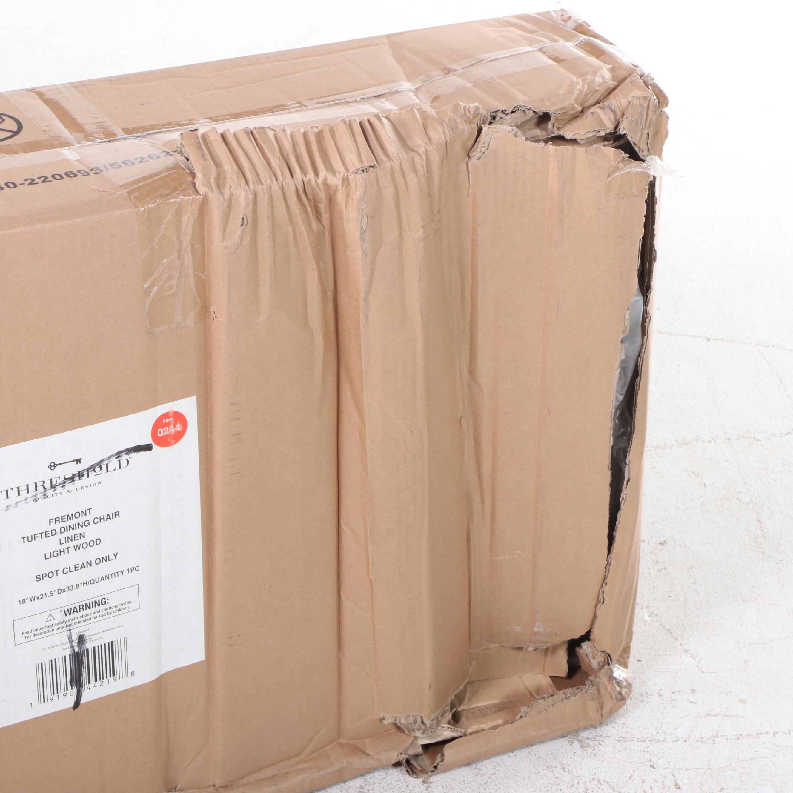 Threshold "Fremont" Tufted Dining Chair in Linen