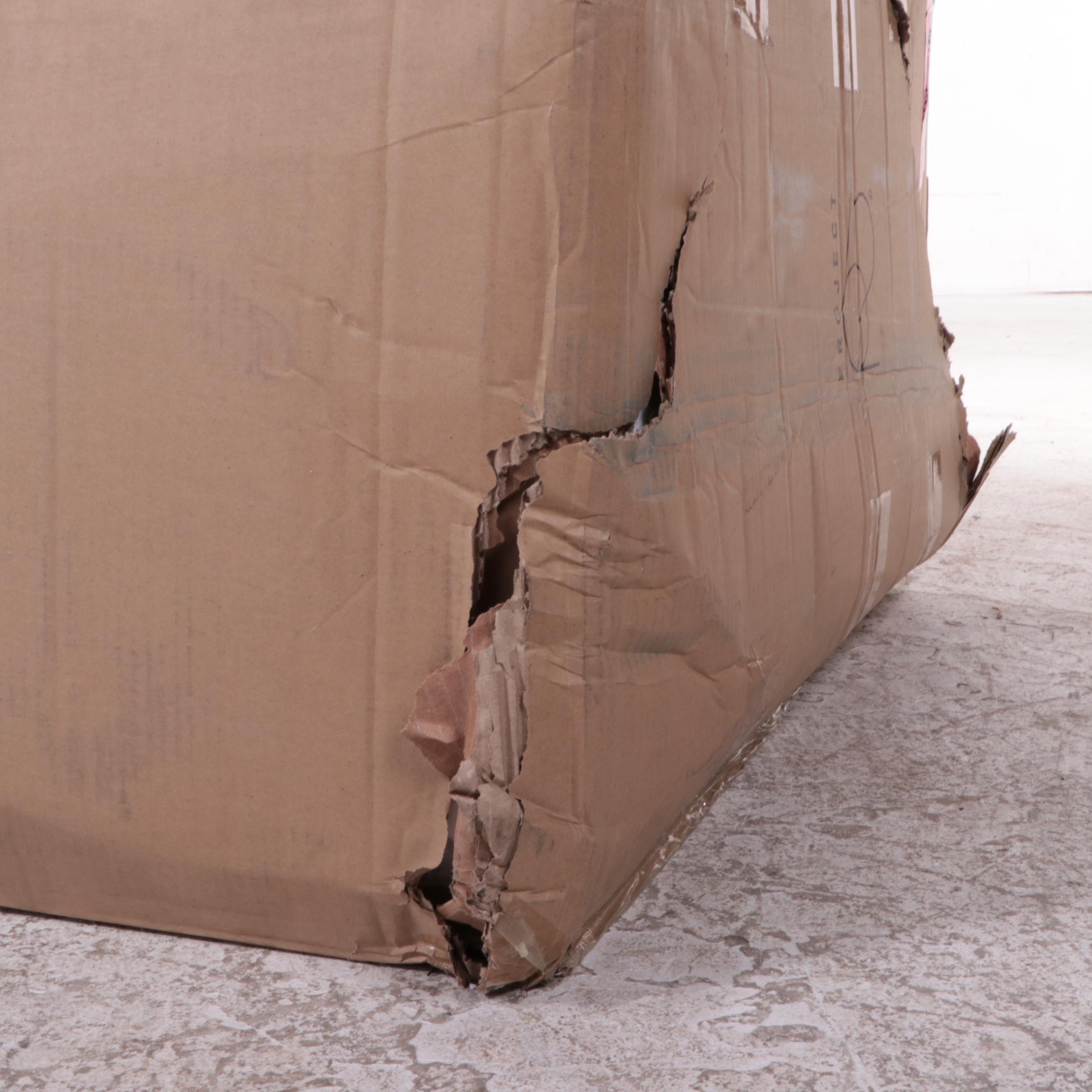 Project 62 "Esters" Wood Arm Loveseat in Elm Finish