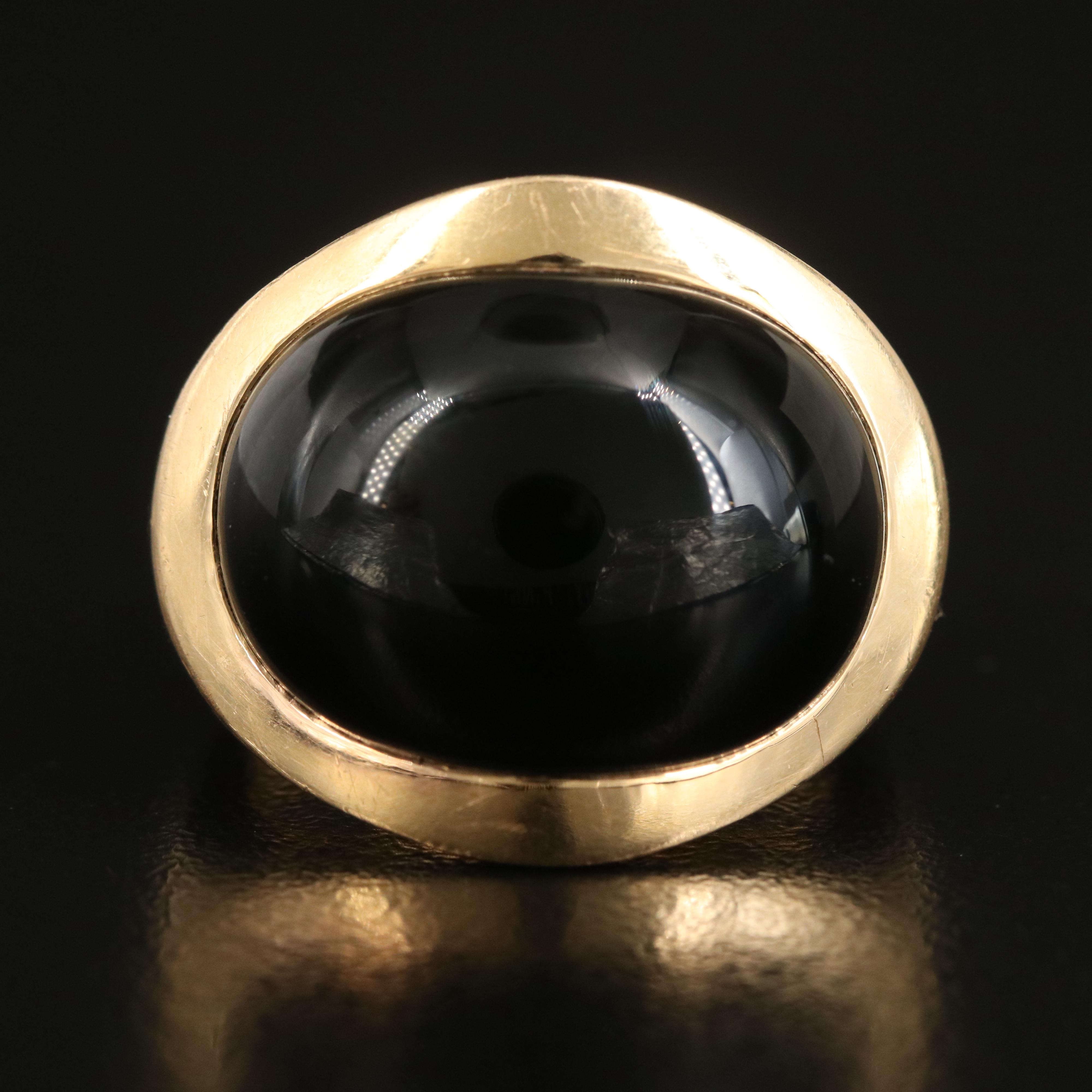 Montblanc 18K Black Onyx and Diamond Ring