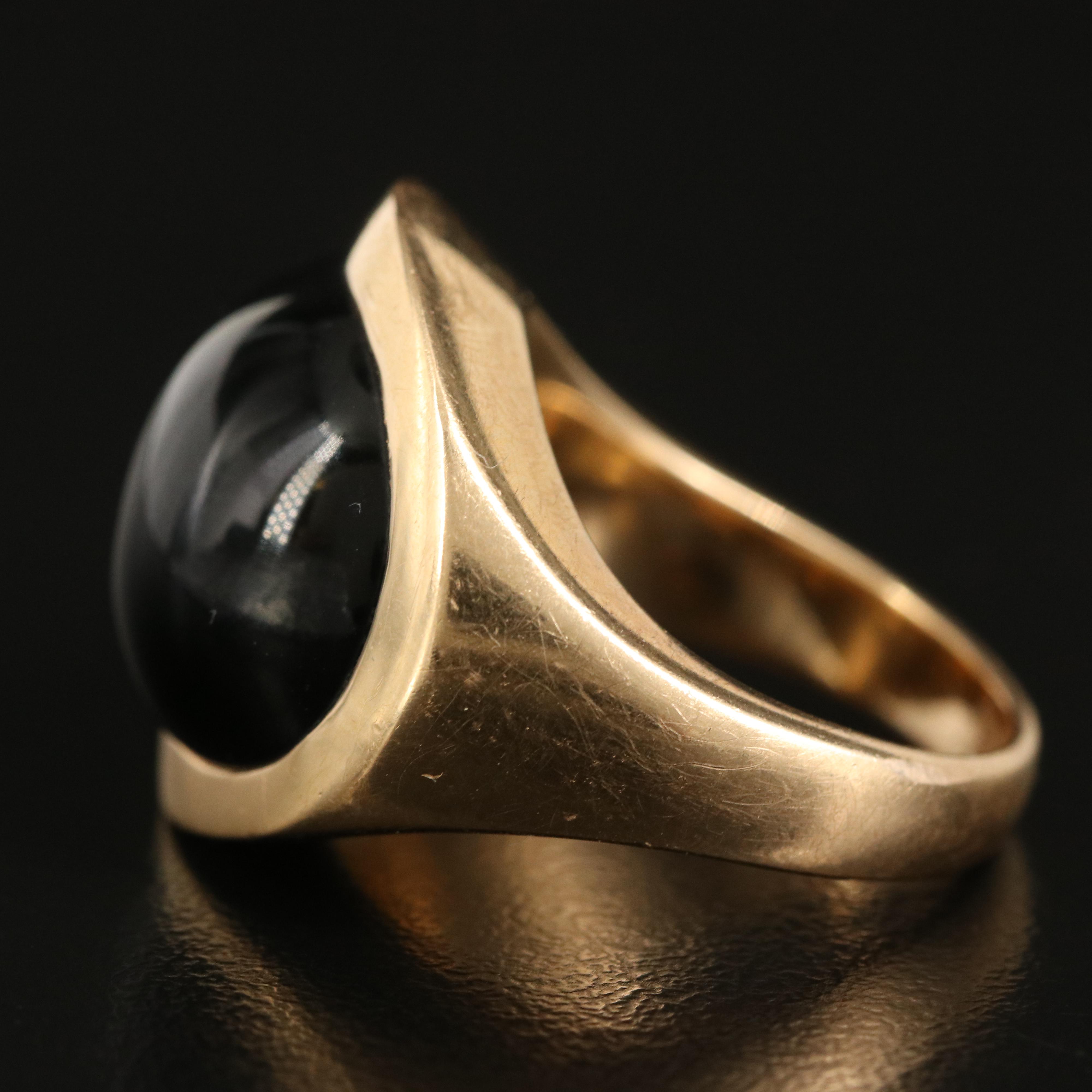 Montblanc 18K Black Onyx and Diamond Ring