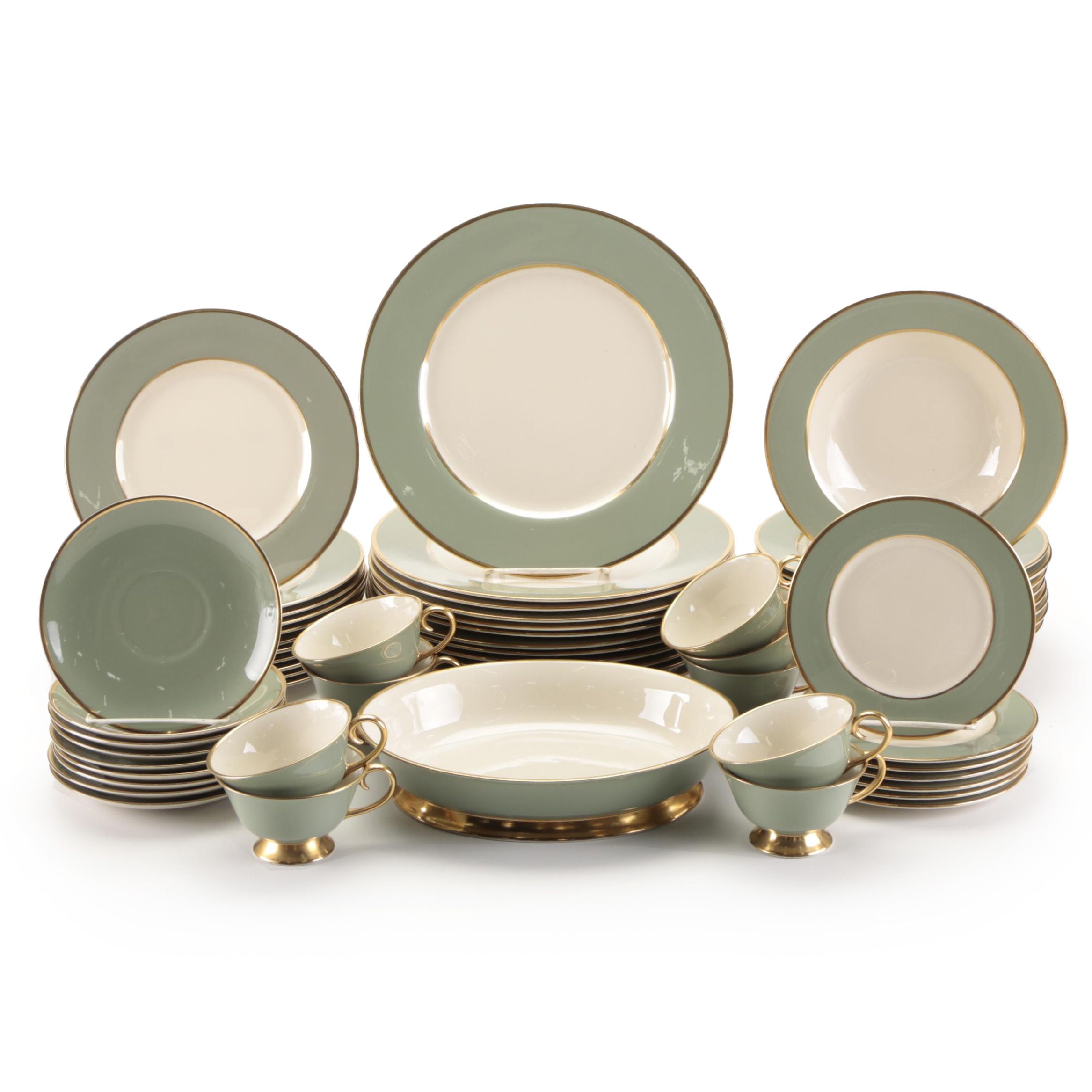 Flintridge China "Sylvan Sage Green" Dinnerware, 1959-1971