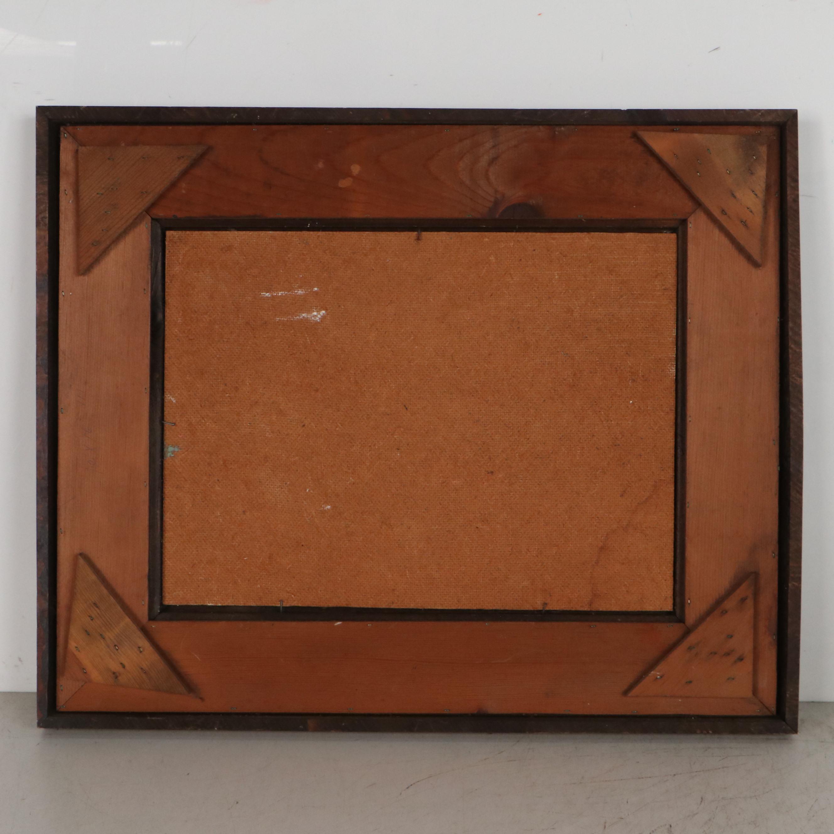 Irby Brown Oil Painting of Forest and Lake, 1976