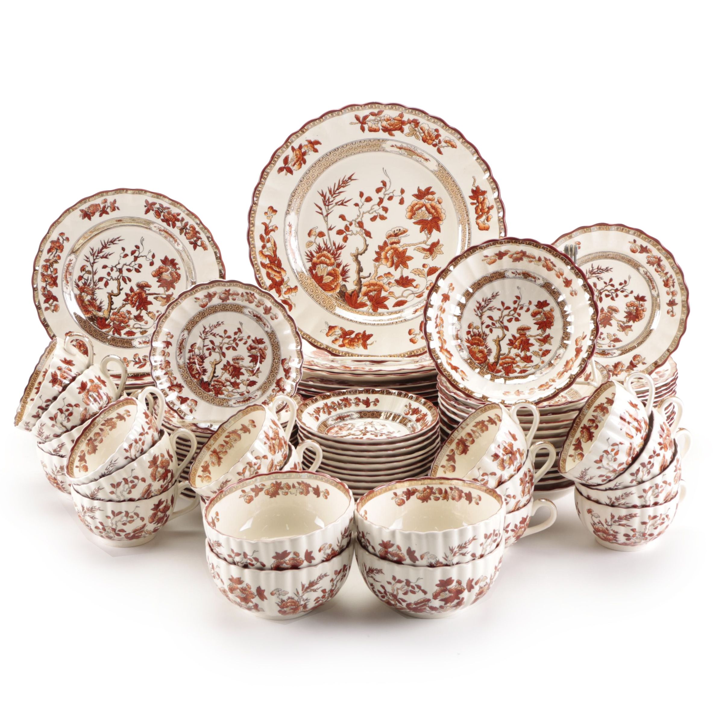 Copeland Spode "India Tree" Pattern China Service for Twelve (Plus)