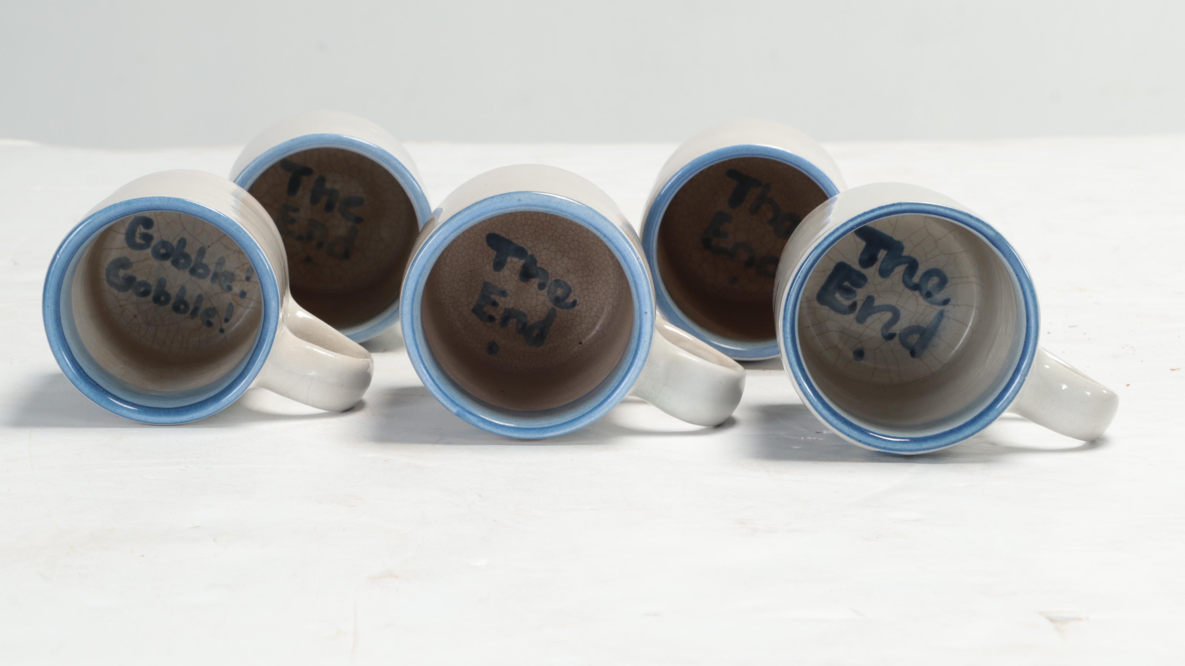 M.A. Hadley Pottery "Country Scene" Hand-Painted Ceramic Dinnerware