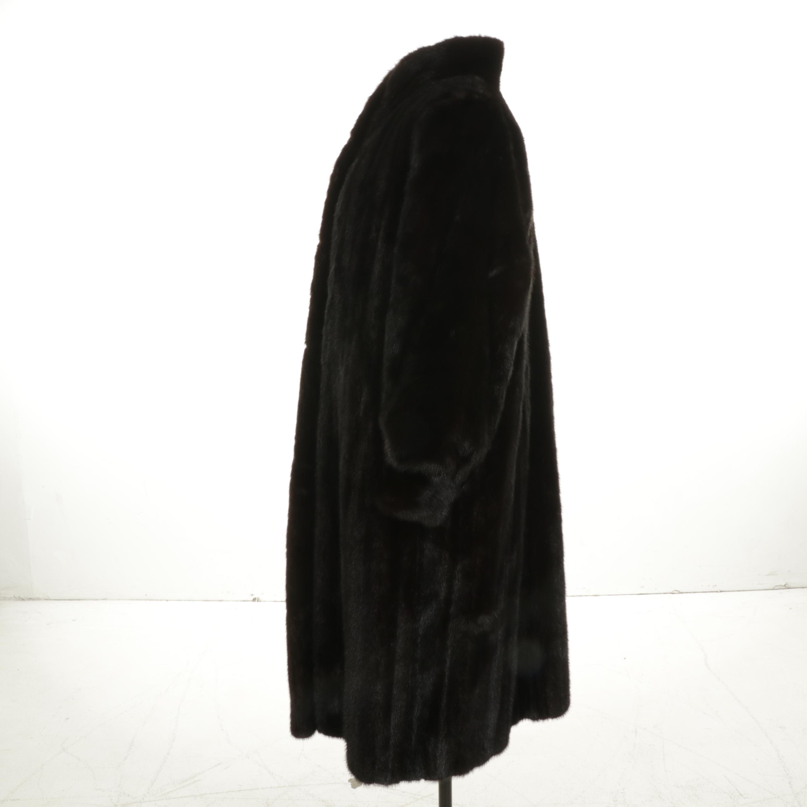 Dark Ranch Mink Fur FullLength Coat EBTH