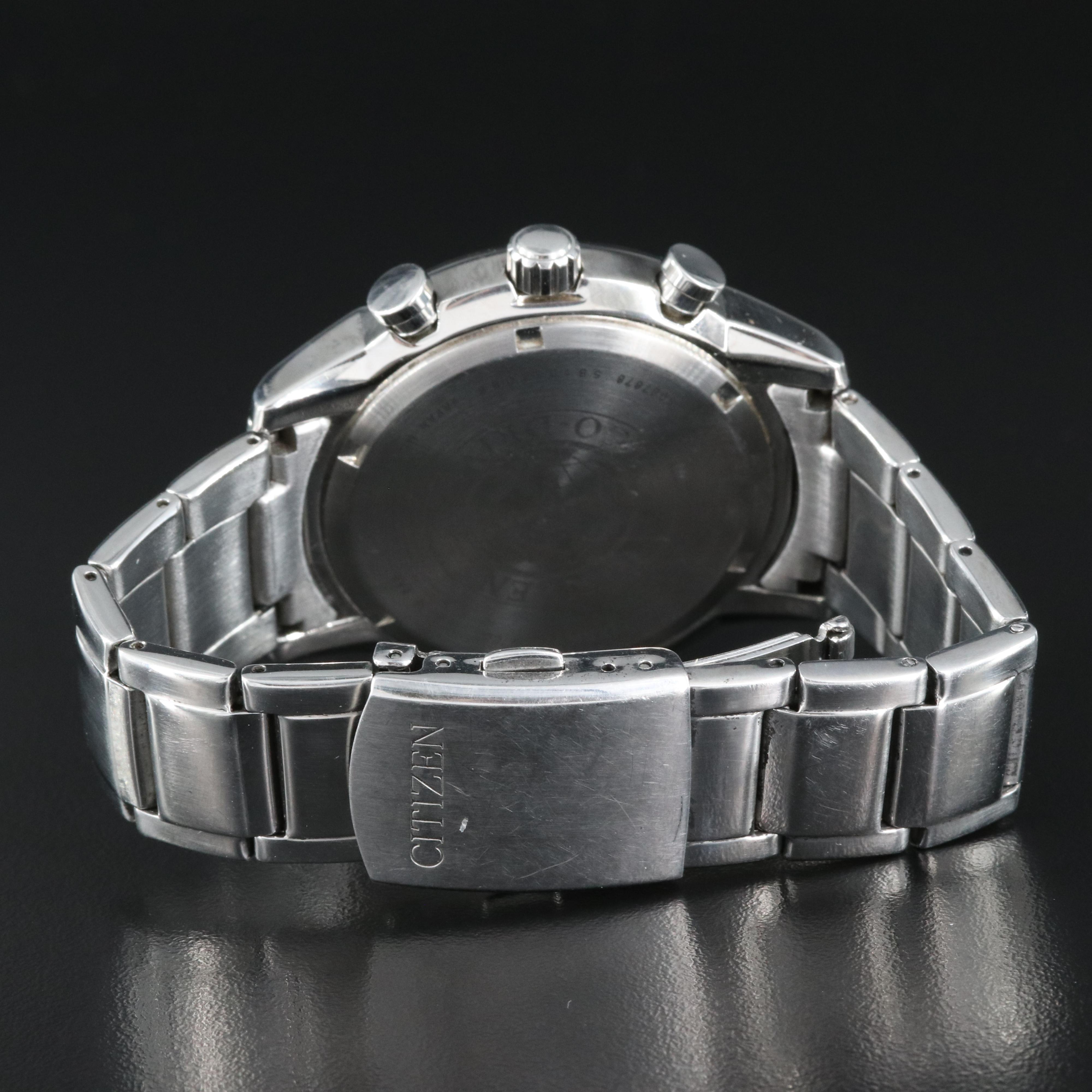 Citizen Eco-Drive Chronograph with Date Stainless Steel Watch