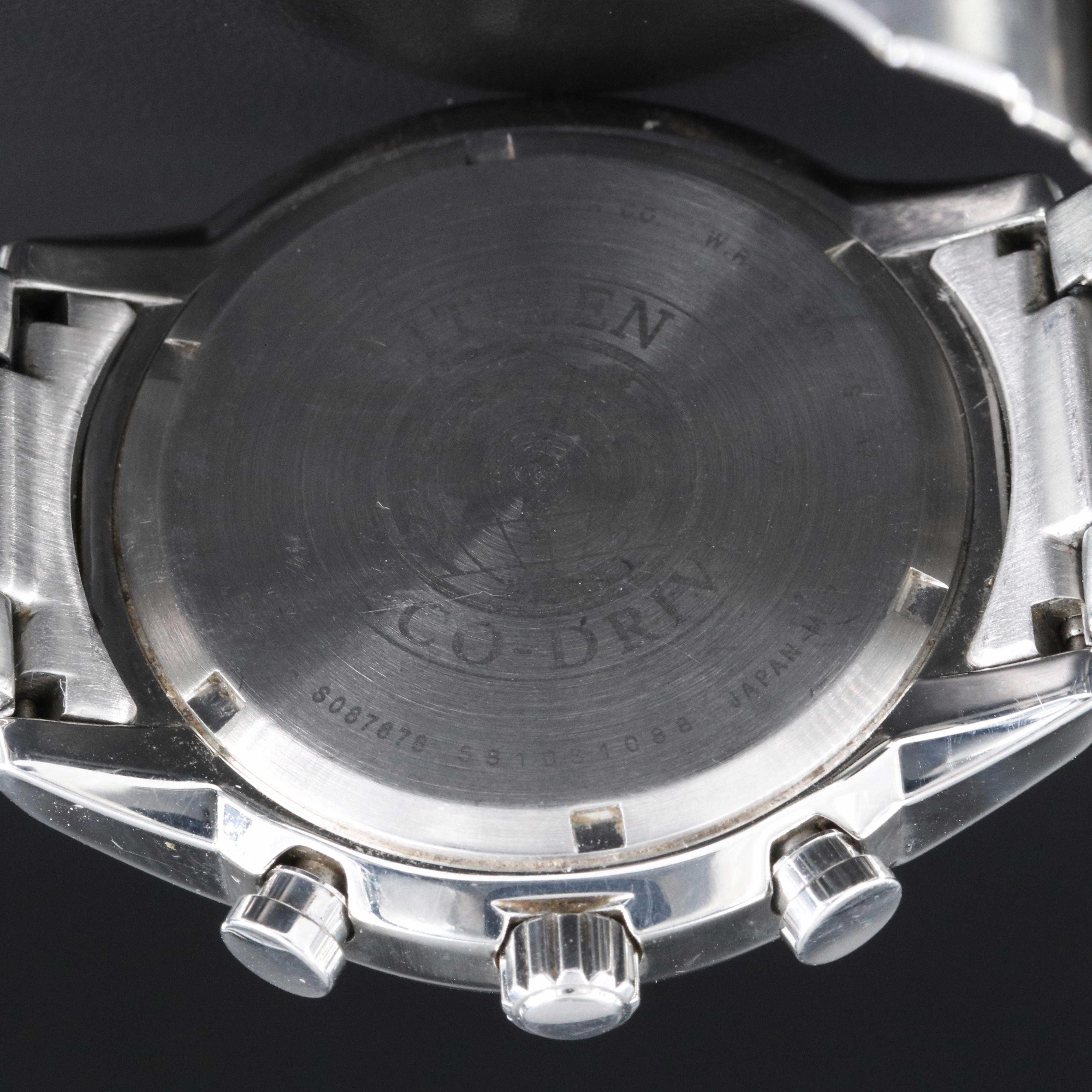 Citizen Eco-Drive Chronograph with Date Stainless Steel Watch