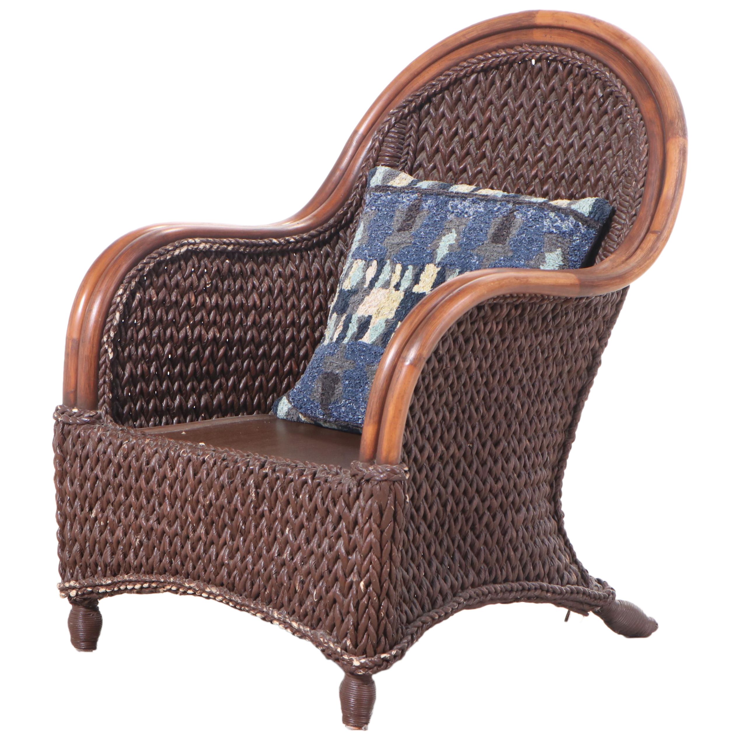 Pier 1 Imports Rattan and Wicker Patio Armchair