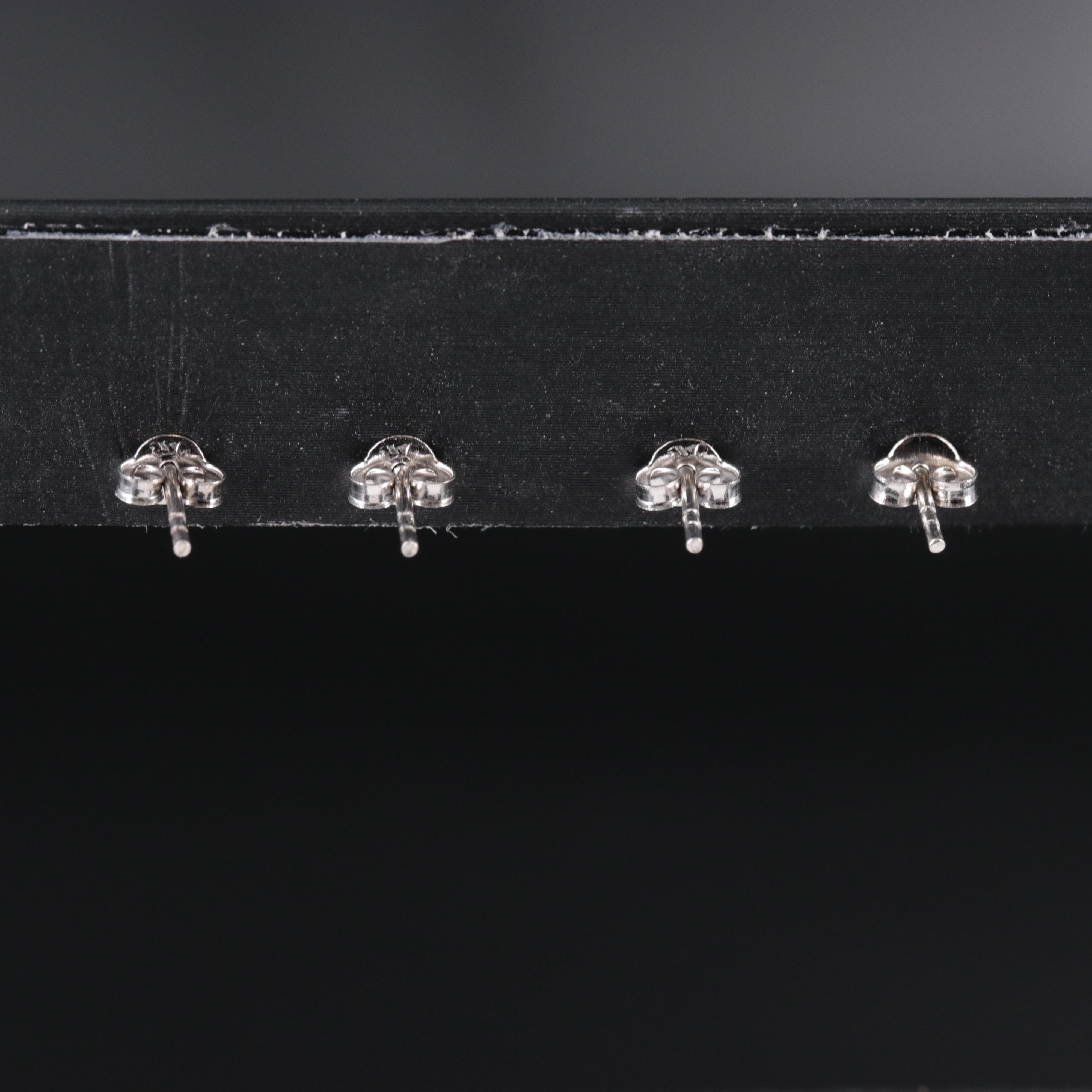 Sterling Silver Stud Earring Collection Including Pearl and Onyx