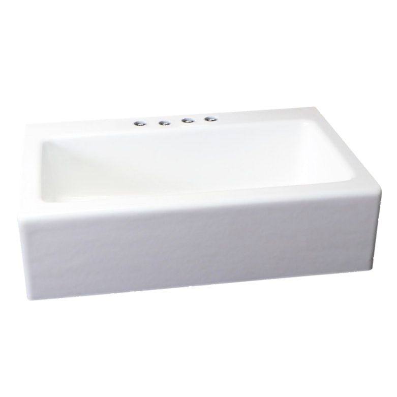 33" Enameled Cast Iron Farmhouse Kitchen Sink