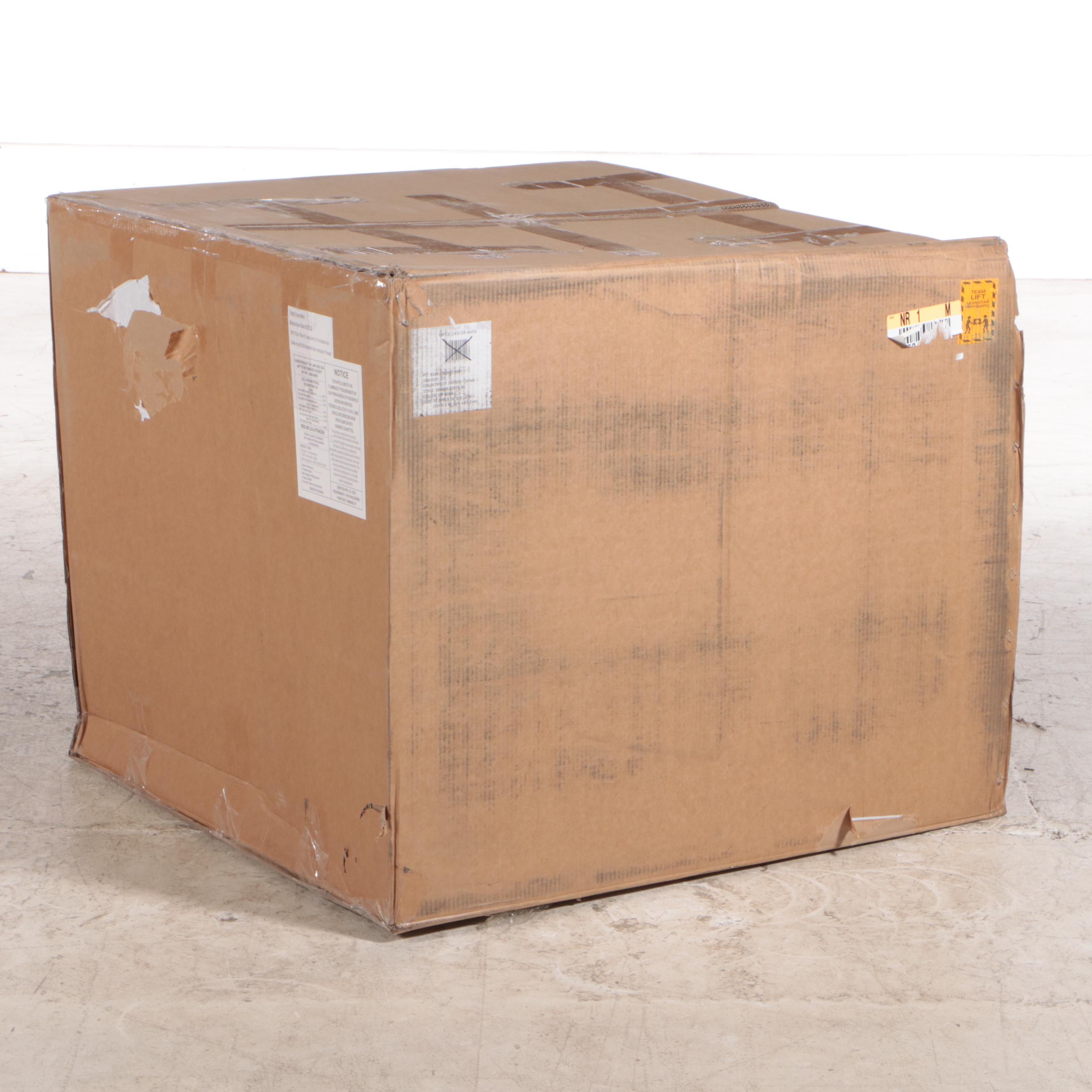 Studio McGee Threshold "Vivian Park" Cream Upholstered Swivel Armchair