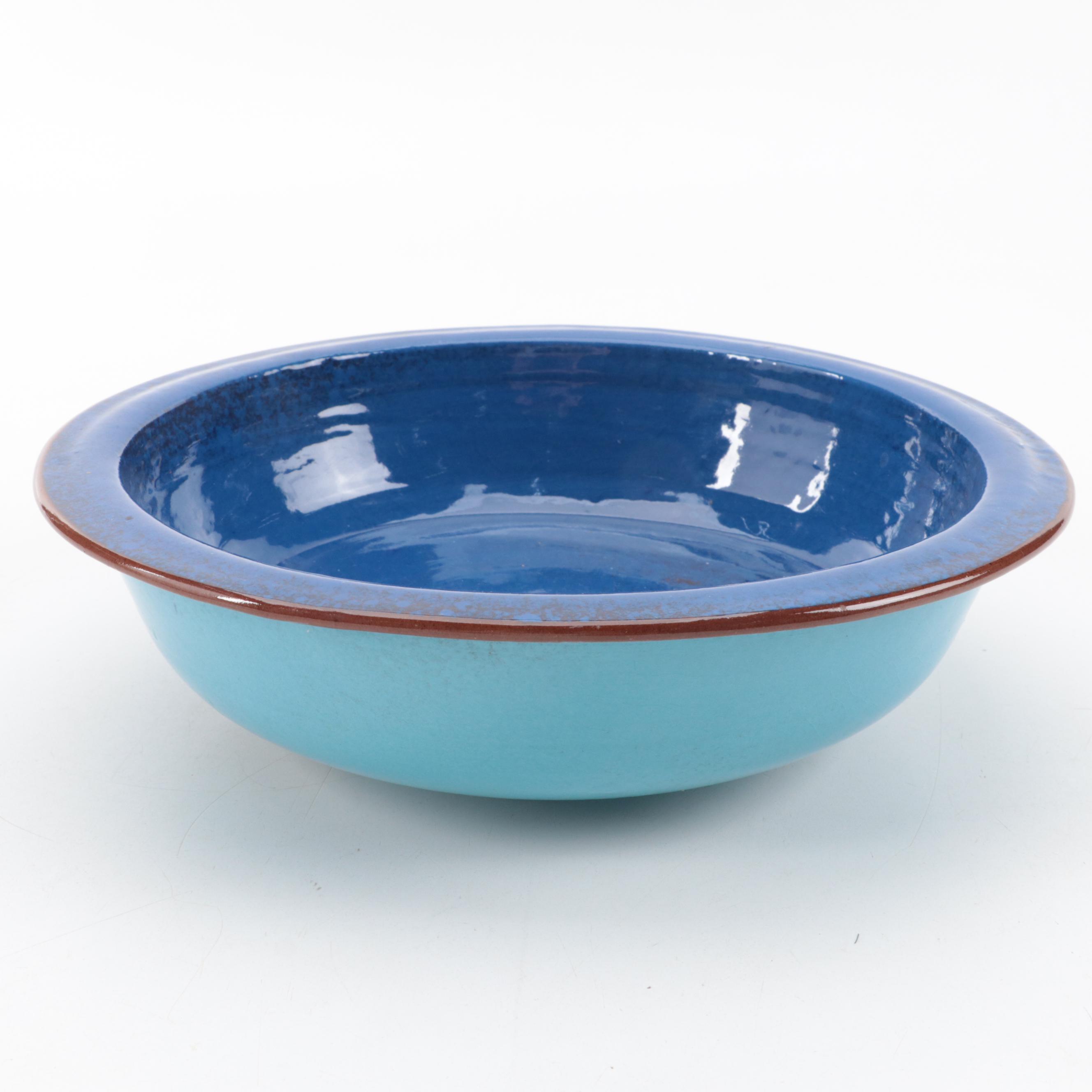 Glazed Terracotta Serving Bowls, 21st Century