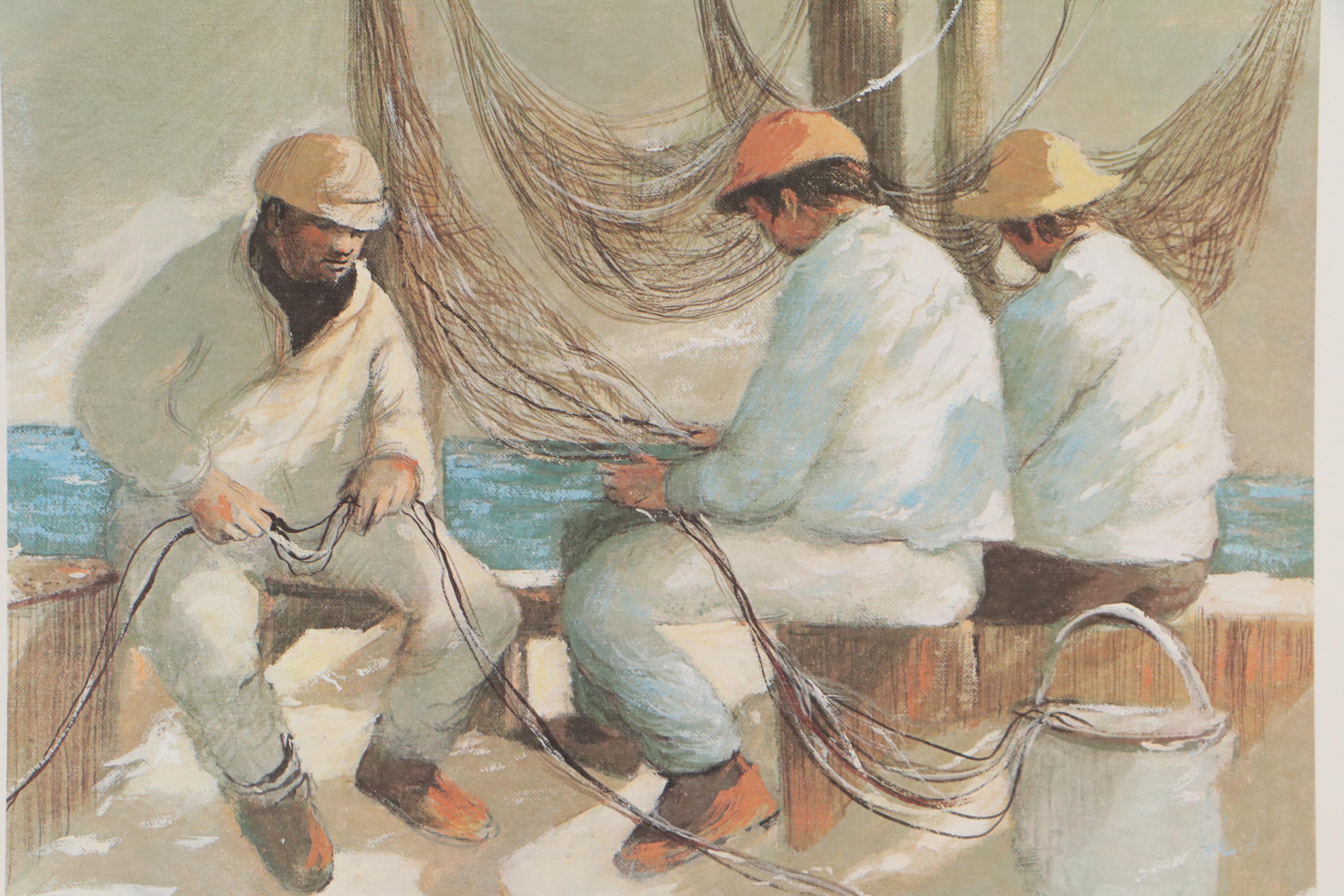 Robert Fabe Offset Lithographs Including "Hilton Head," 1993