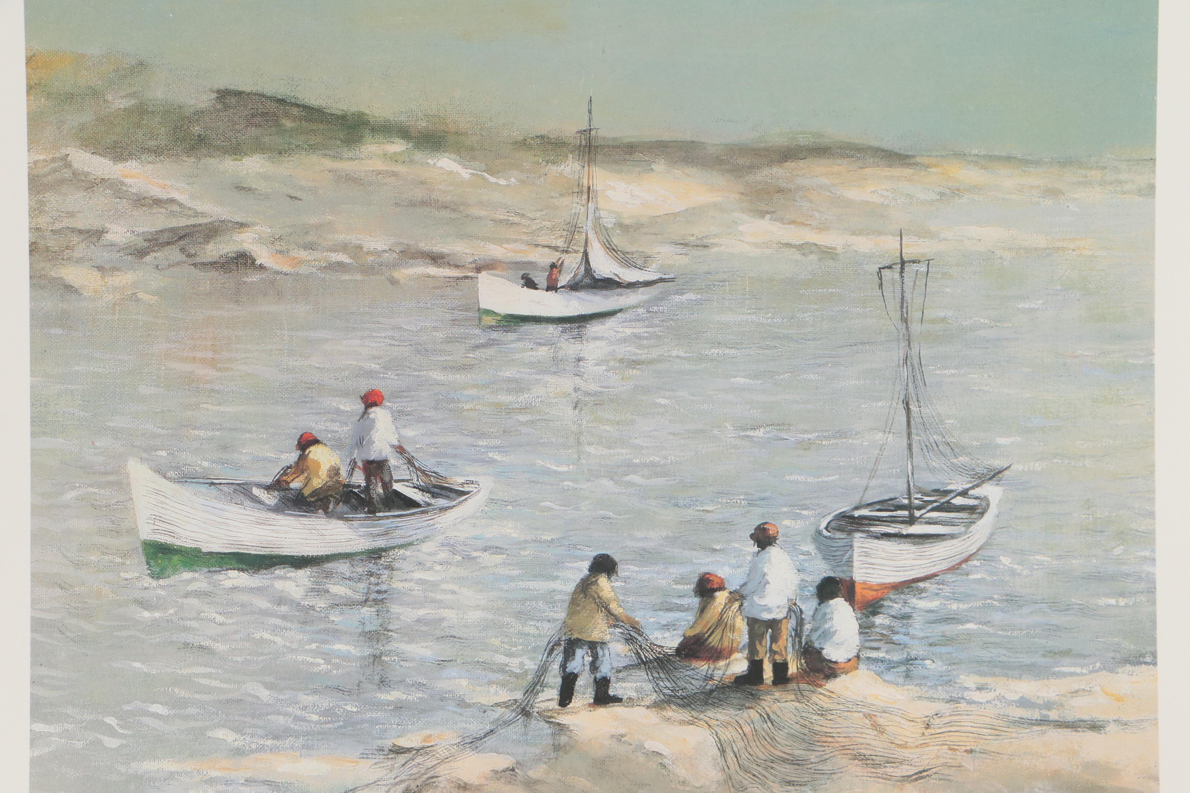 Robert Fabe Offset Lithographs Including "Hilton Head," 1993