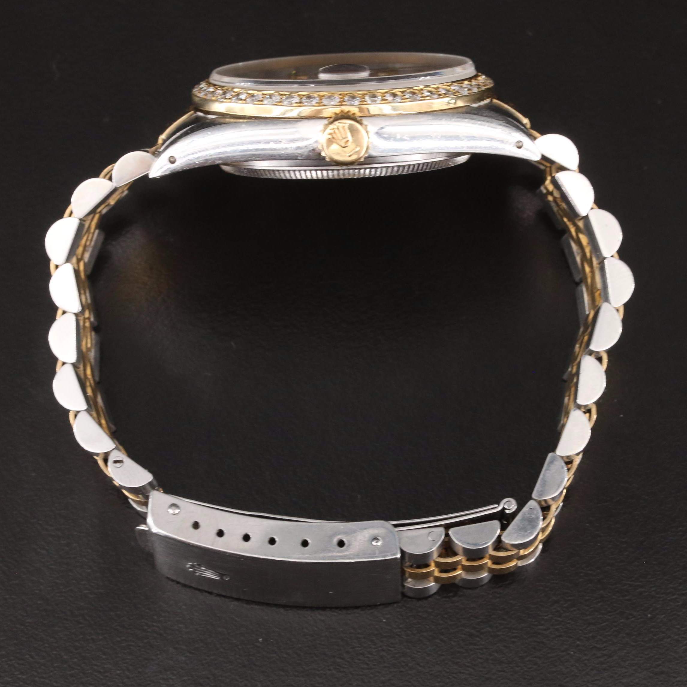 1984 Rolex 1.47 CTW Diamond Dial and Bezel Datejust Watch