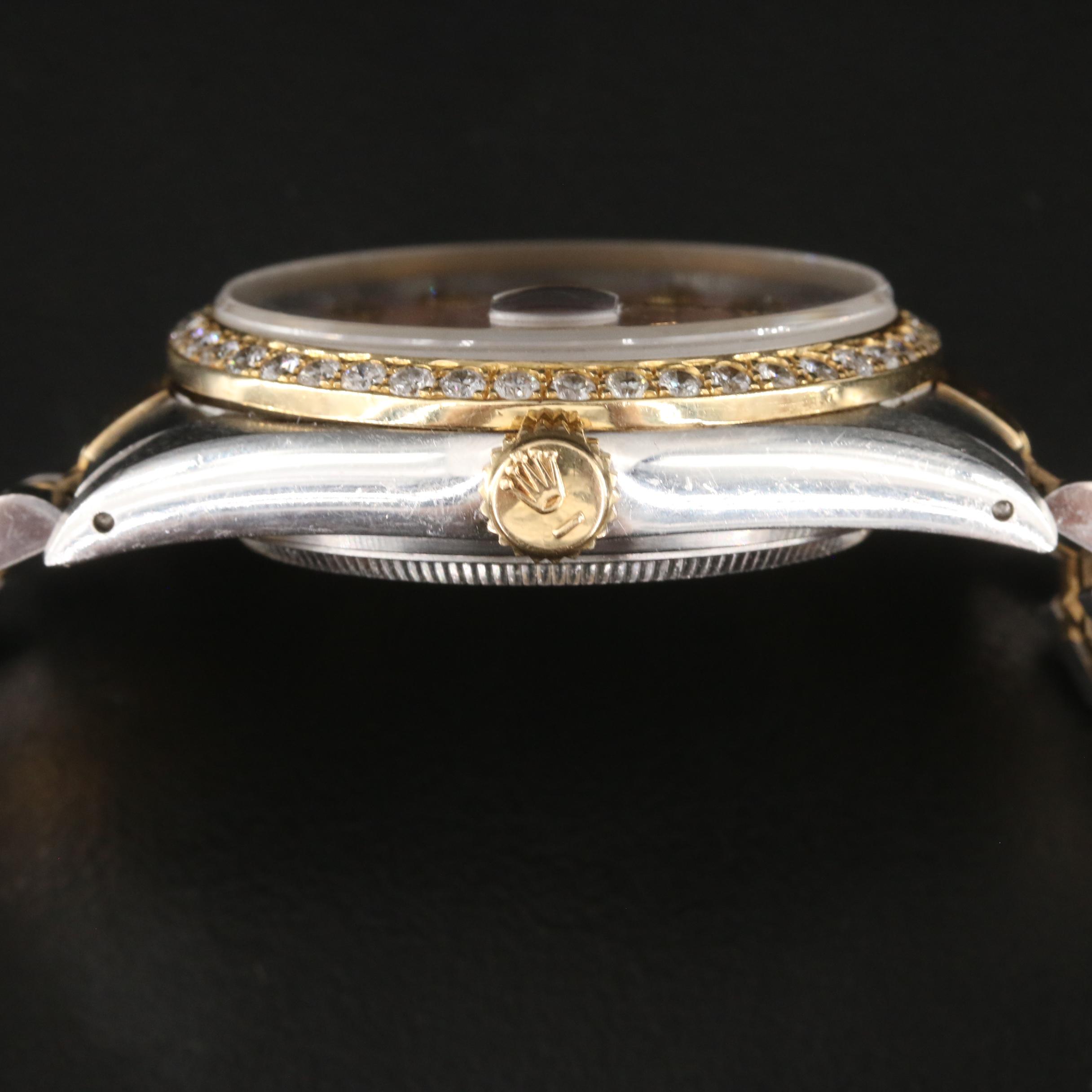 1984 Rolex 1.47 CTW Diamond Dial and Bezel Datejust Watch