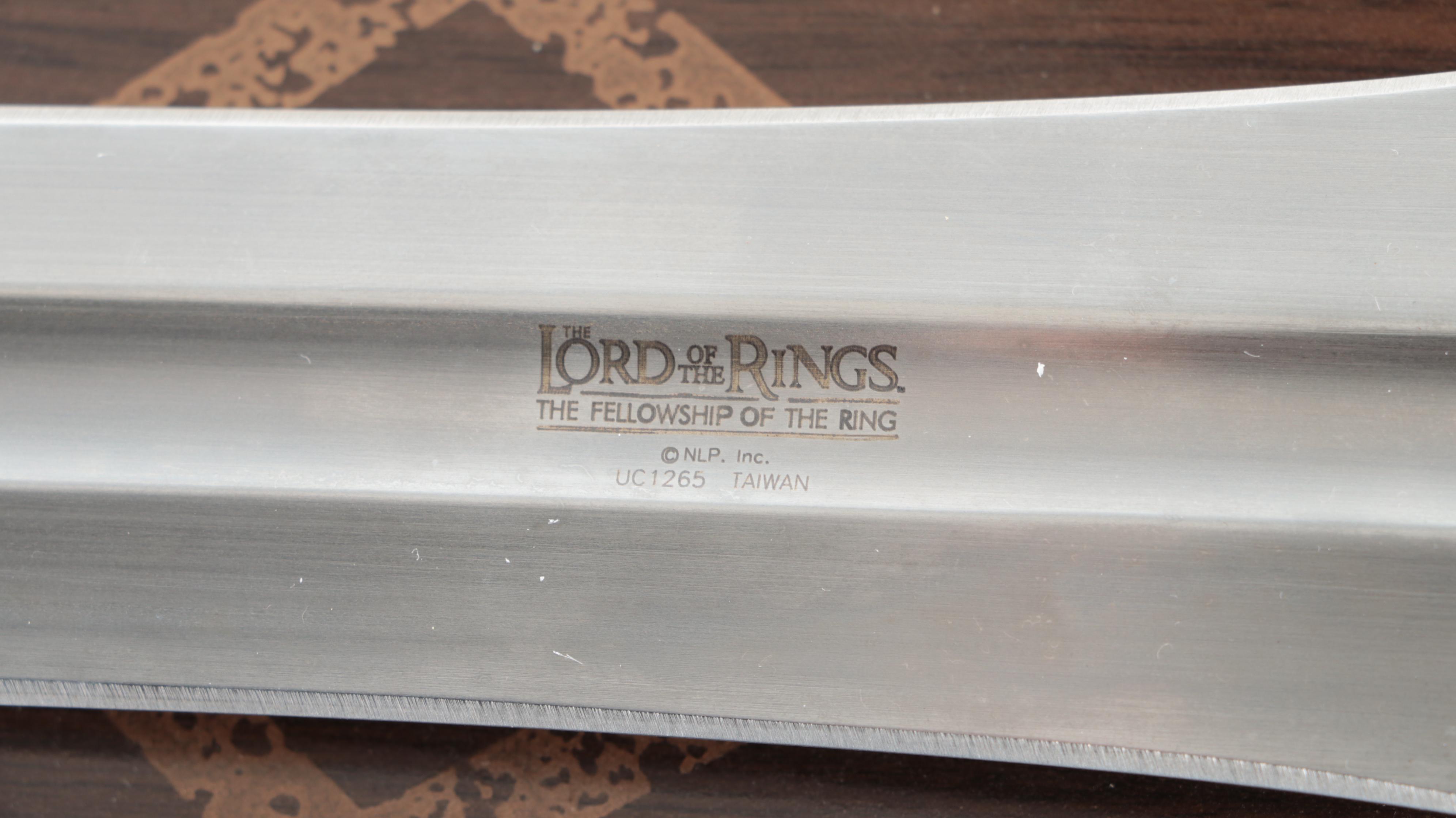 United Cutlery "The Lord of the Rings" Glamdring Gandalf Sword with Plaque