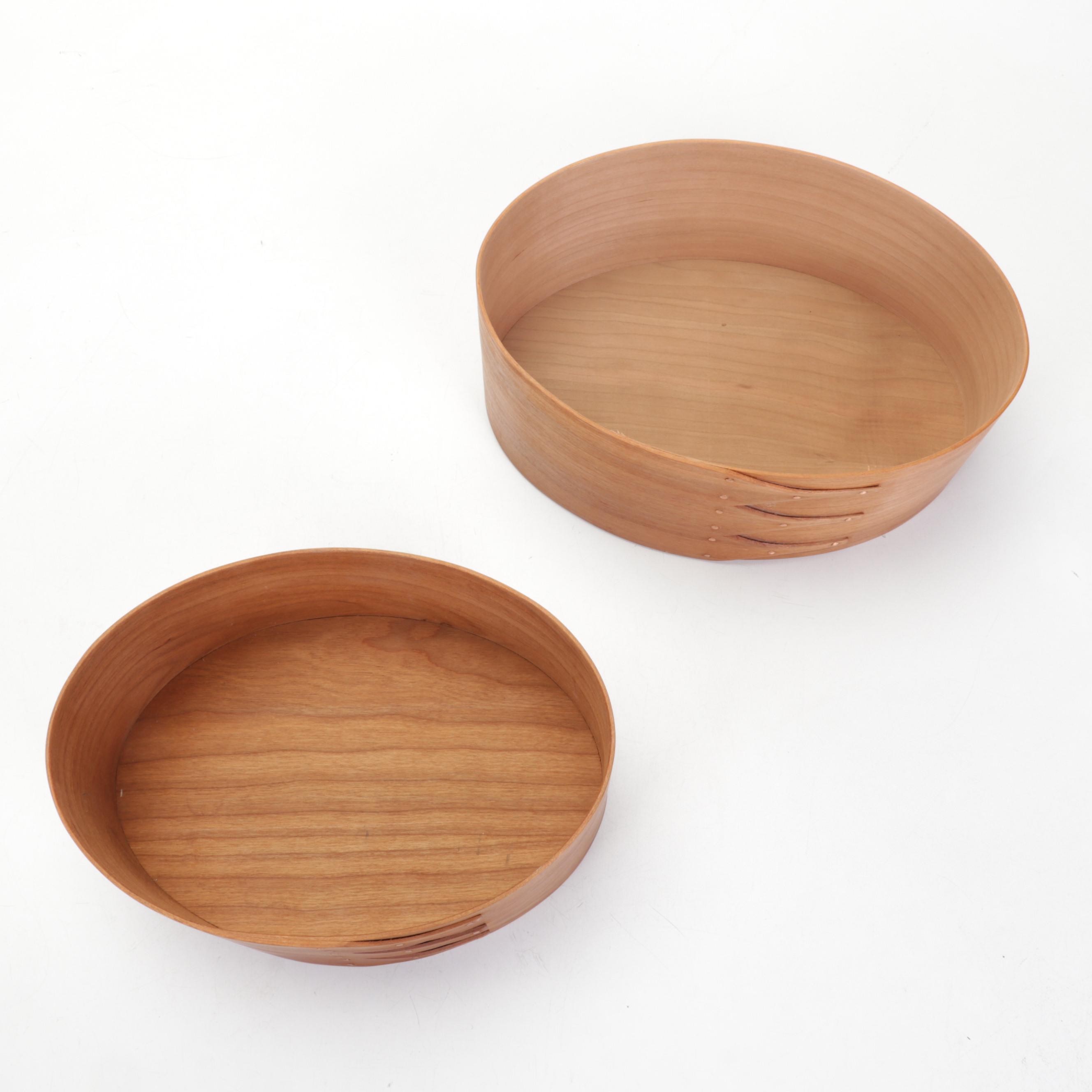 Hudson River Inlaid Decorative Storage Box With Pair of Shaker Style Boxes