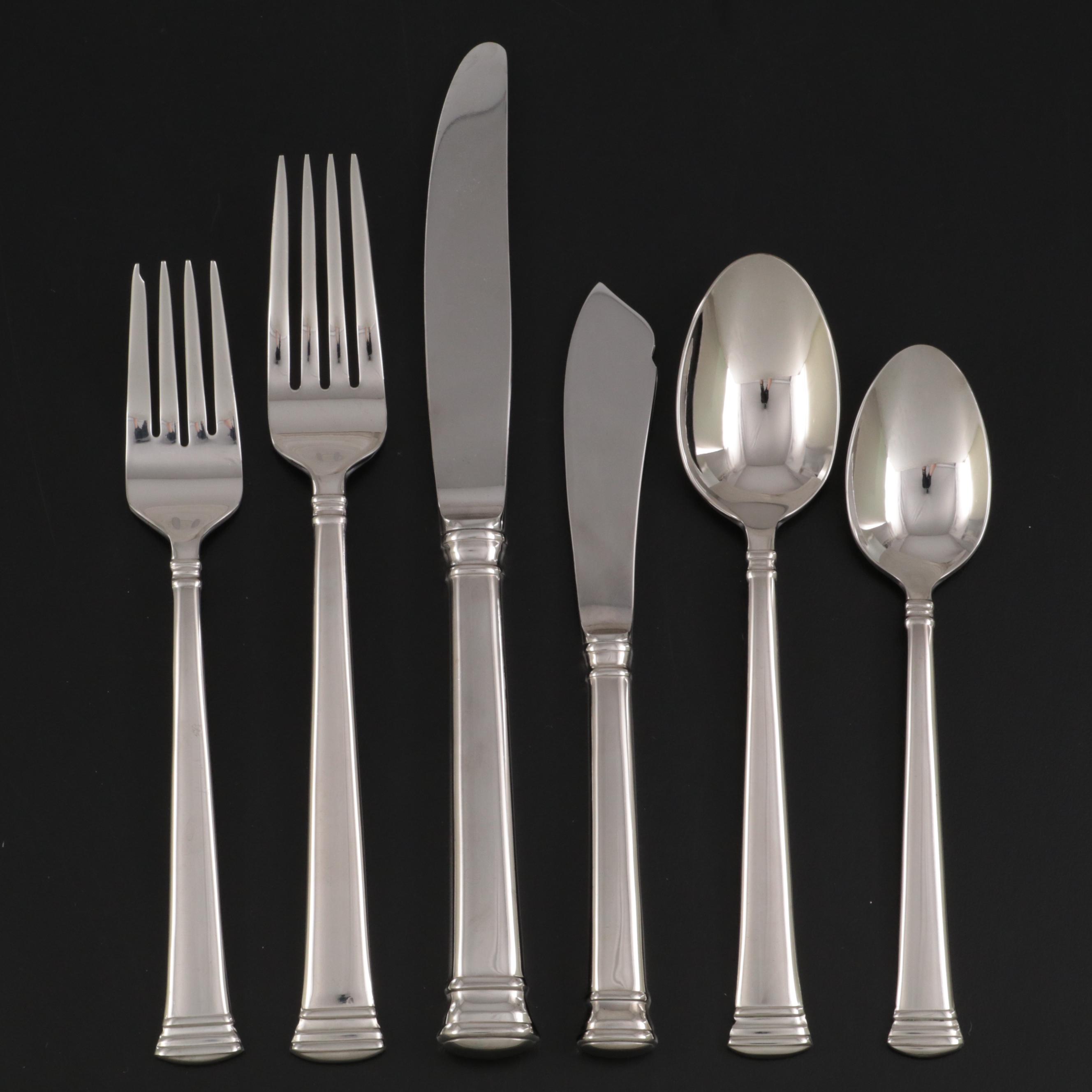 Lenox "Eternal" Stainless Steel Flatware Set with Storage Chest
